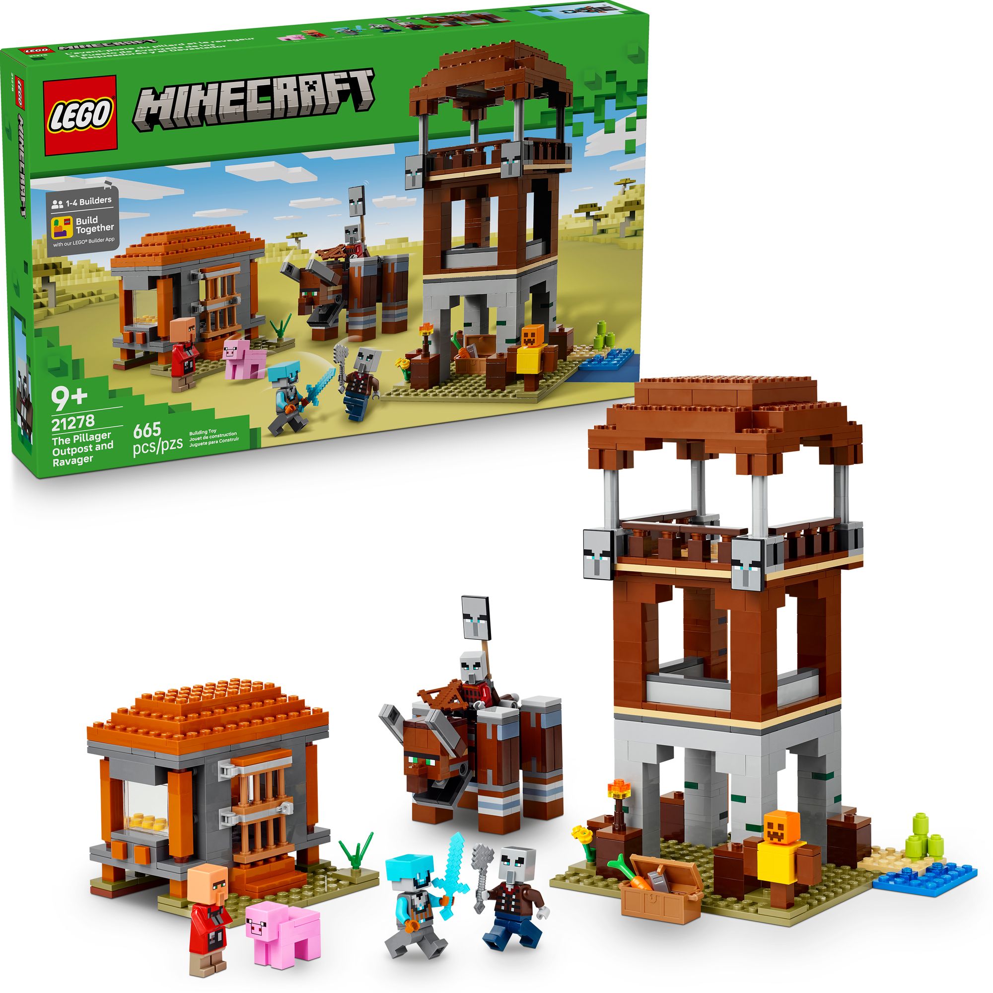 LEGO Minecraft The Pillager Outpost and Ravager 21278