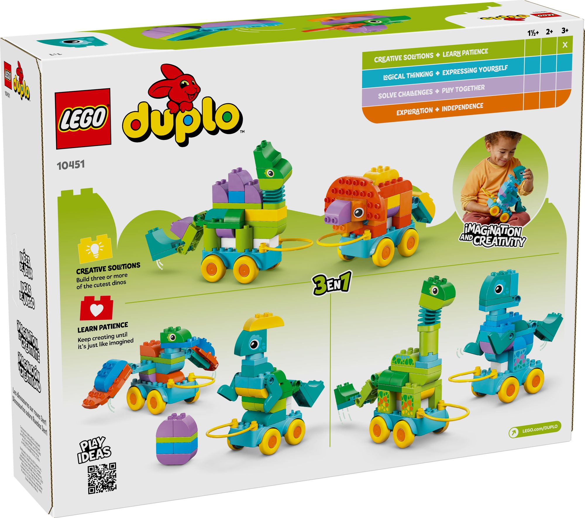 LEGO DUPLO Town 3 in1 Dinosaurs on Wheels 10451