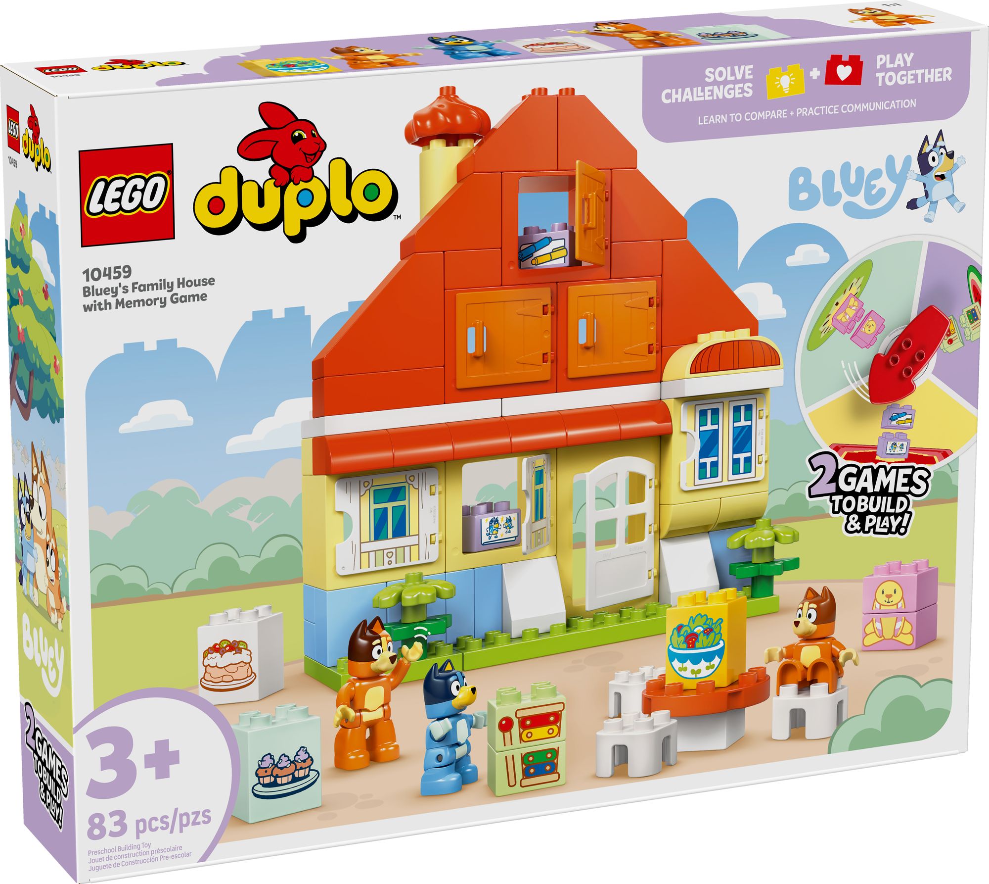 LEGO DUPLO Bluey Bluey's Family House with Memory Game 10459