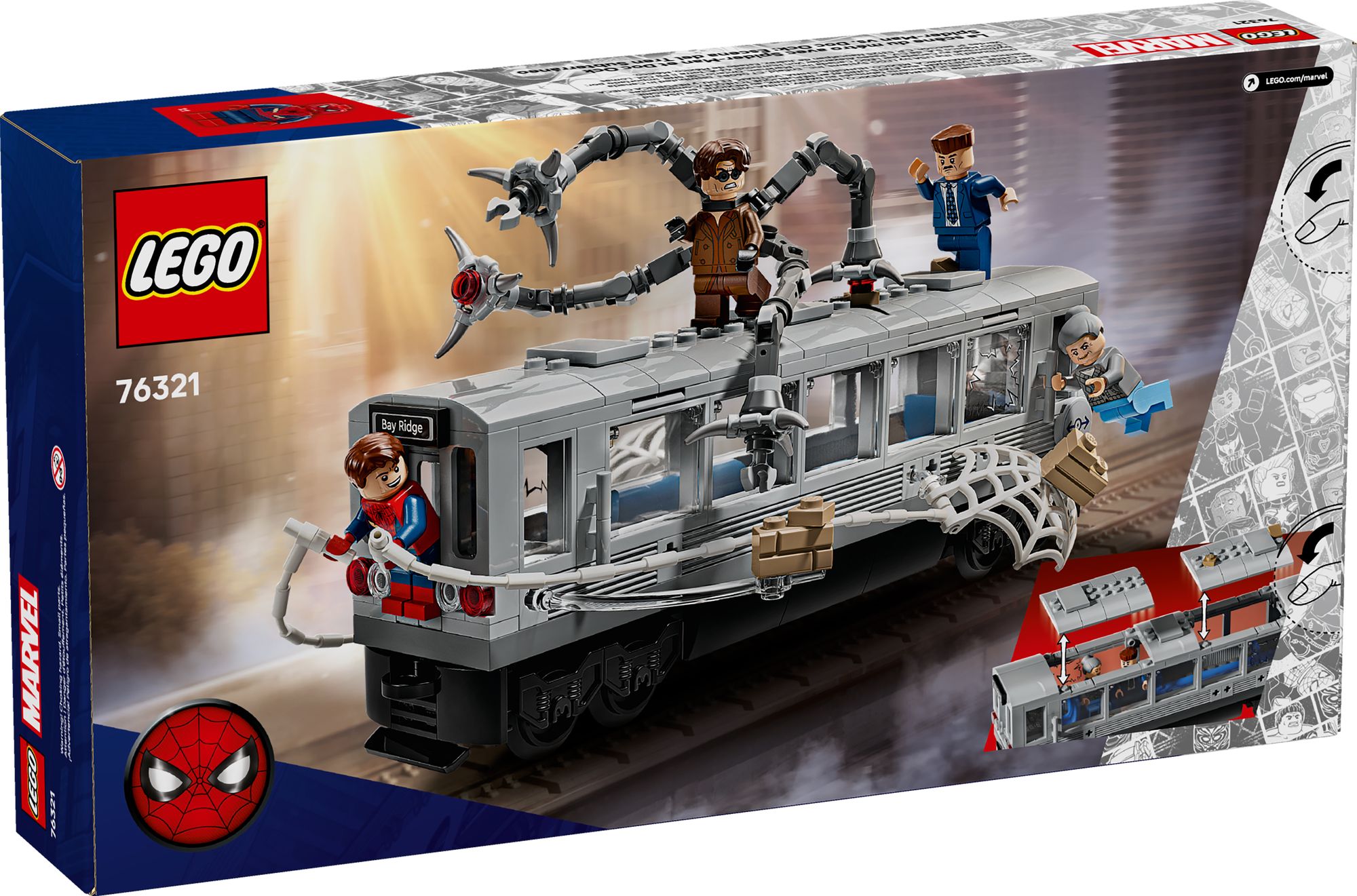 LEGO Super Heroes Marvel Spider-Man vs. Doc Ock Subway Train Scene 76321