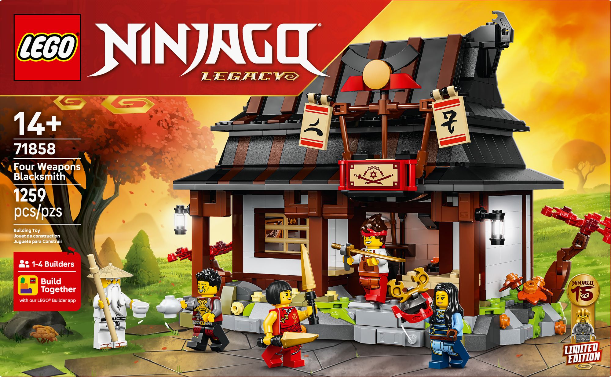 LEGO Ninjago Four Weapons Blacksmith 15th Anniversary 71858
