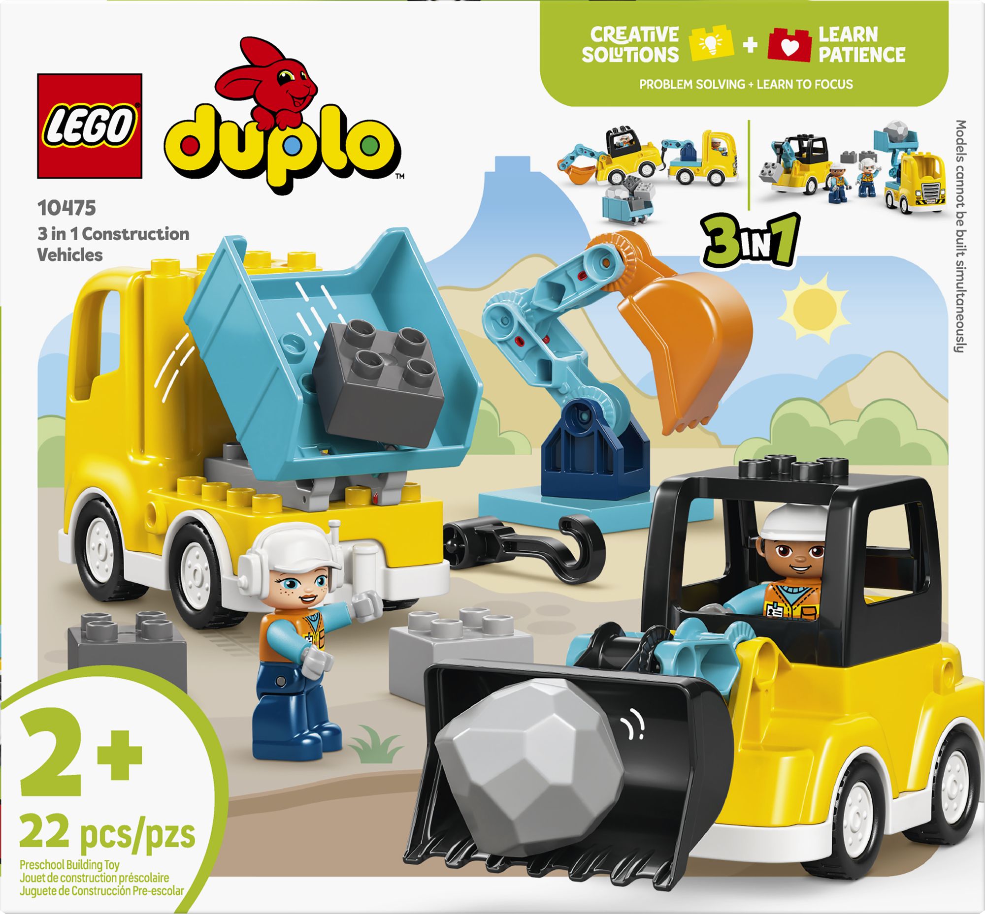 LEGO DUPLO Town 3 in 1 Construction Vehicles 10475