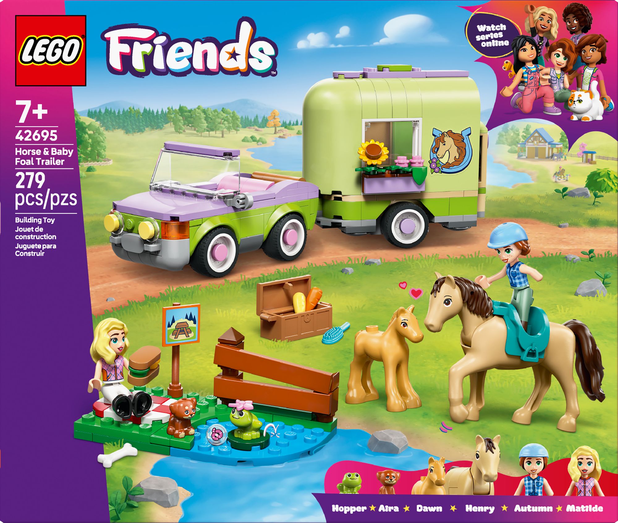 LEGO Friends Horse & Baby Foal Trailer 42695