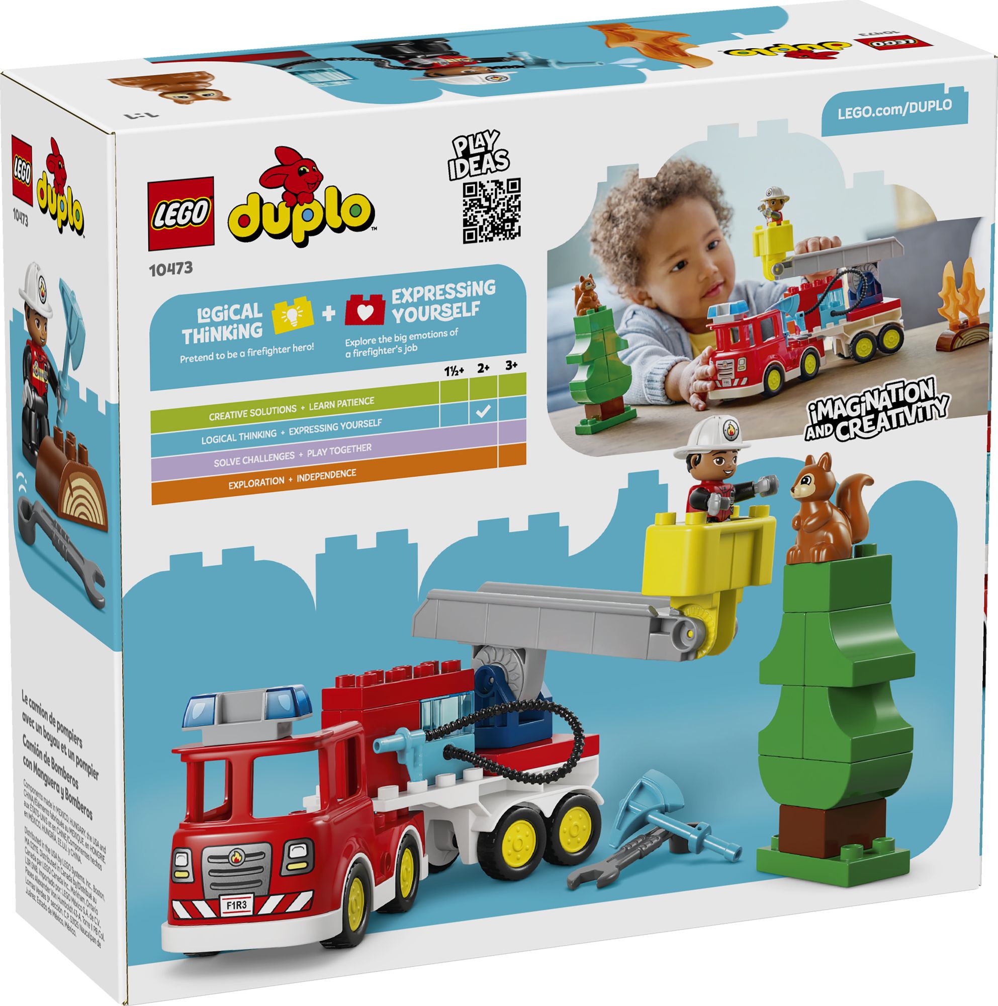 LEGO DUPLO Town Fire Truck with Hose and Firefighter 10473