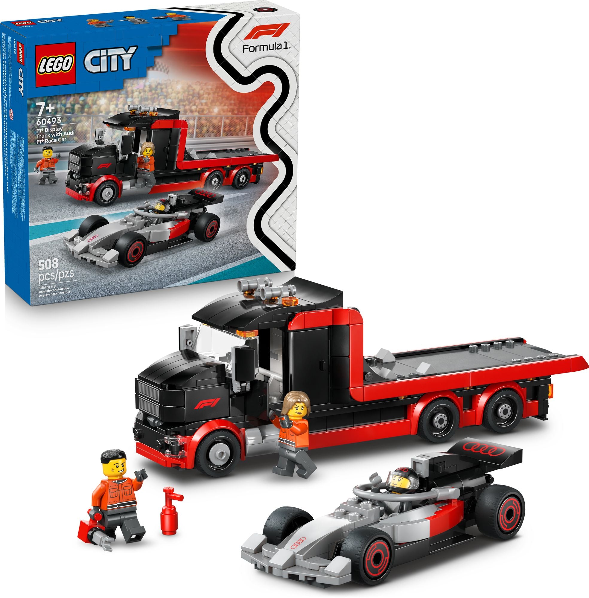 LEGO City Formula 1 F1® Display Truck with Audi F1® Race Car 60493