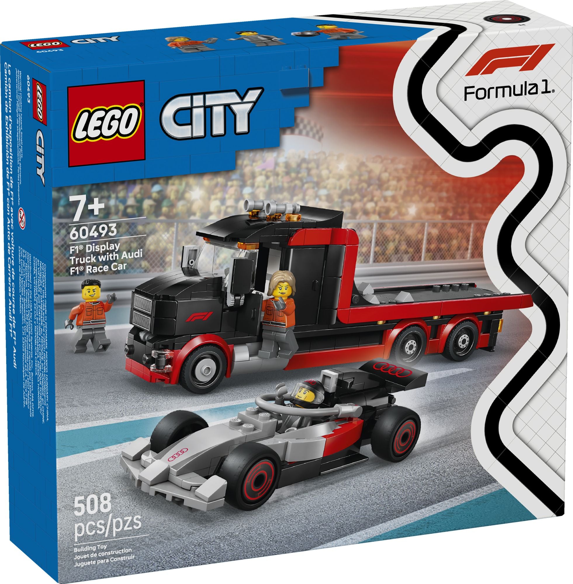 LEGO City Formula 1 F1® Display Truck with Audi F1® Race Car 60493