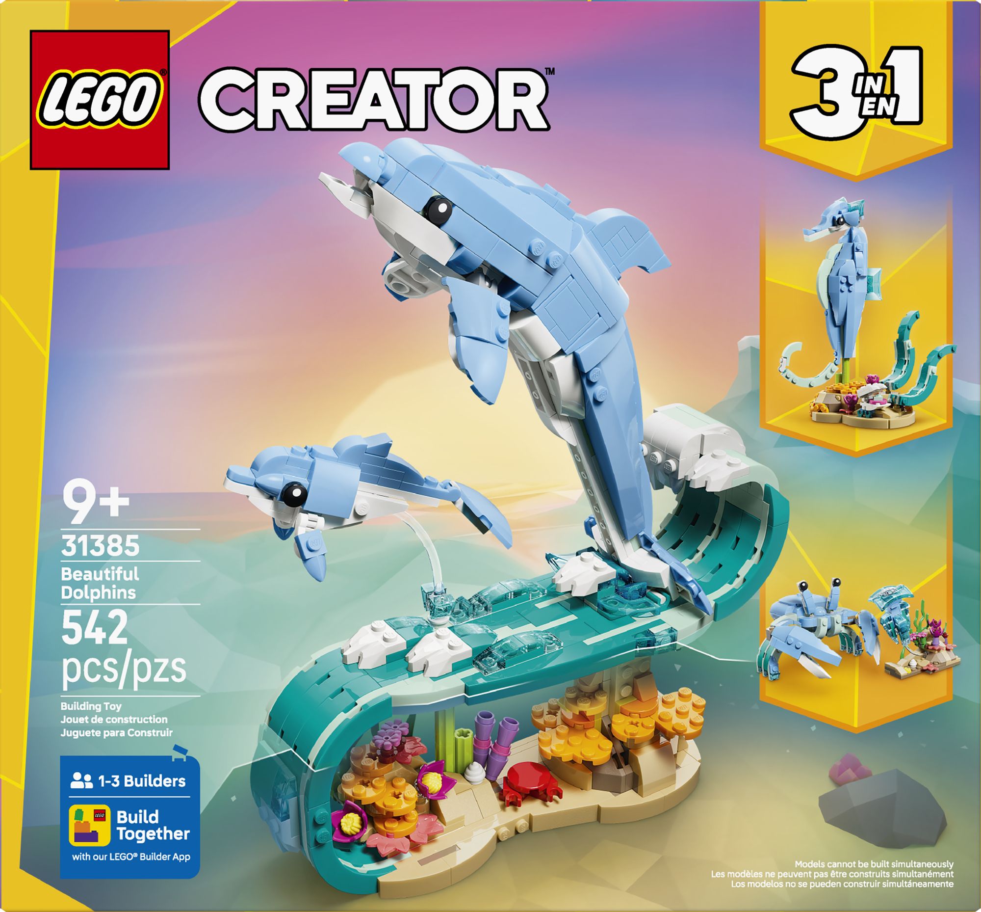 LEGO Creator Sea Animals: Beautiful Dolphins 31385
