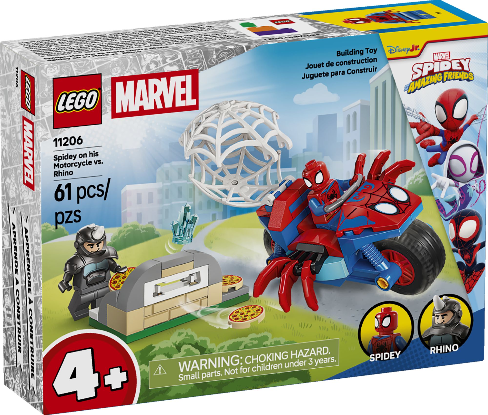 LEGO Spidey Spidey on his Motorcycle vs. Rhino 11206