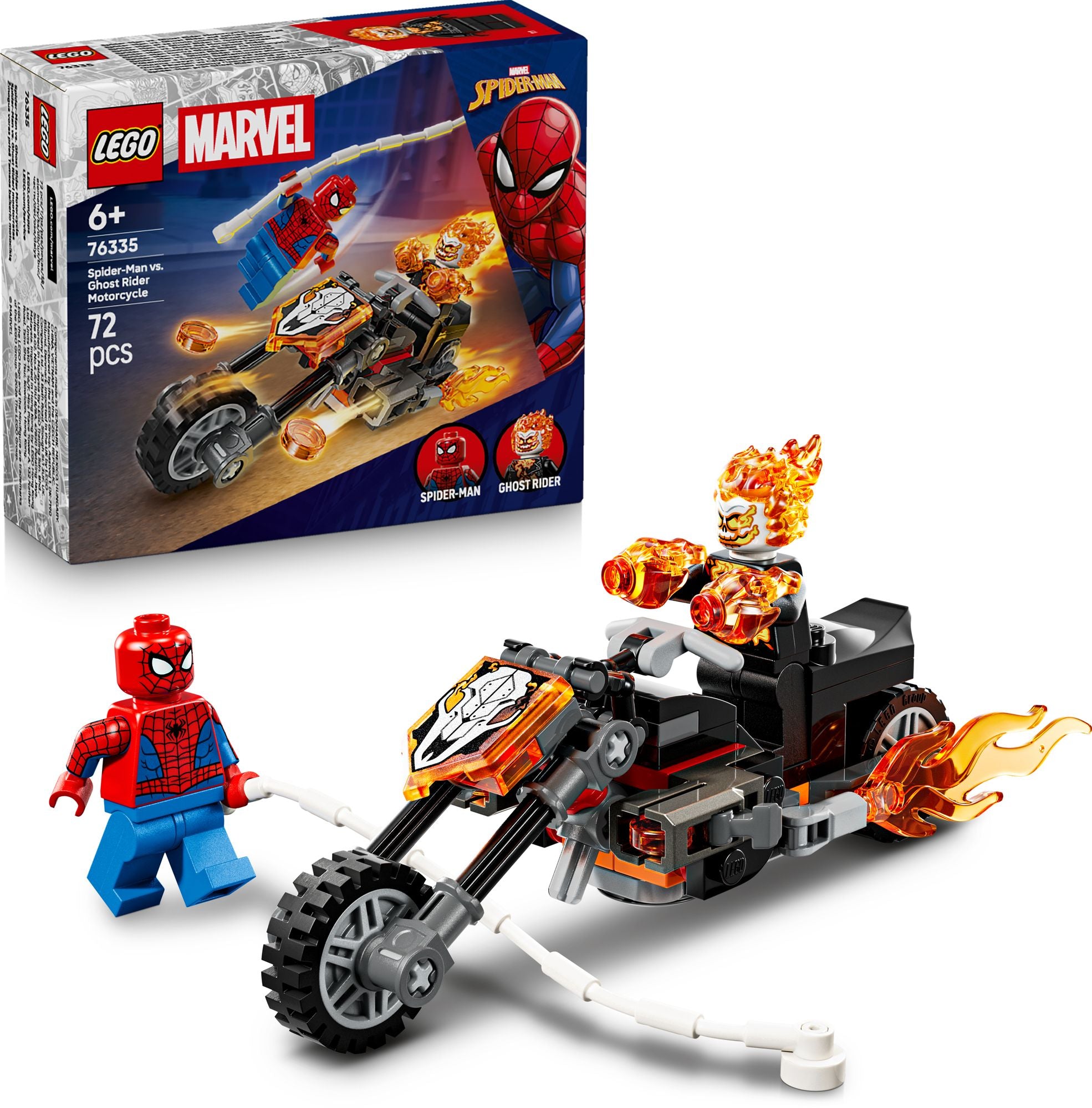 LEGO Super Heroes Marvel Spider-Man vs. Ghost Rider Motorcycle 76335
