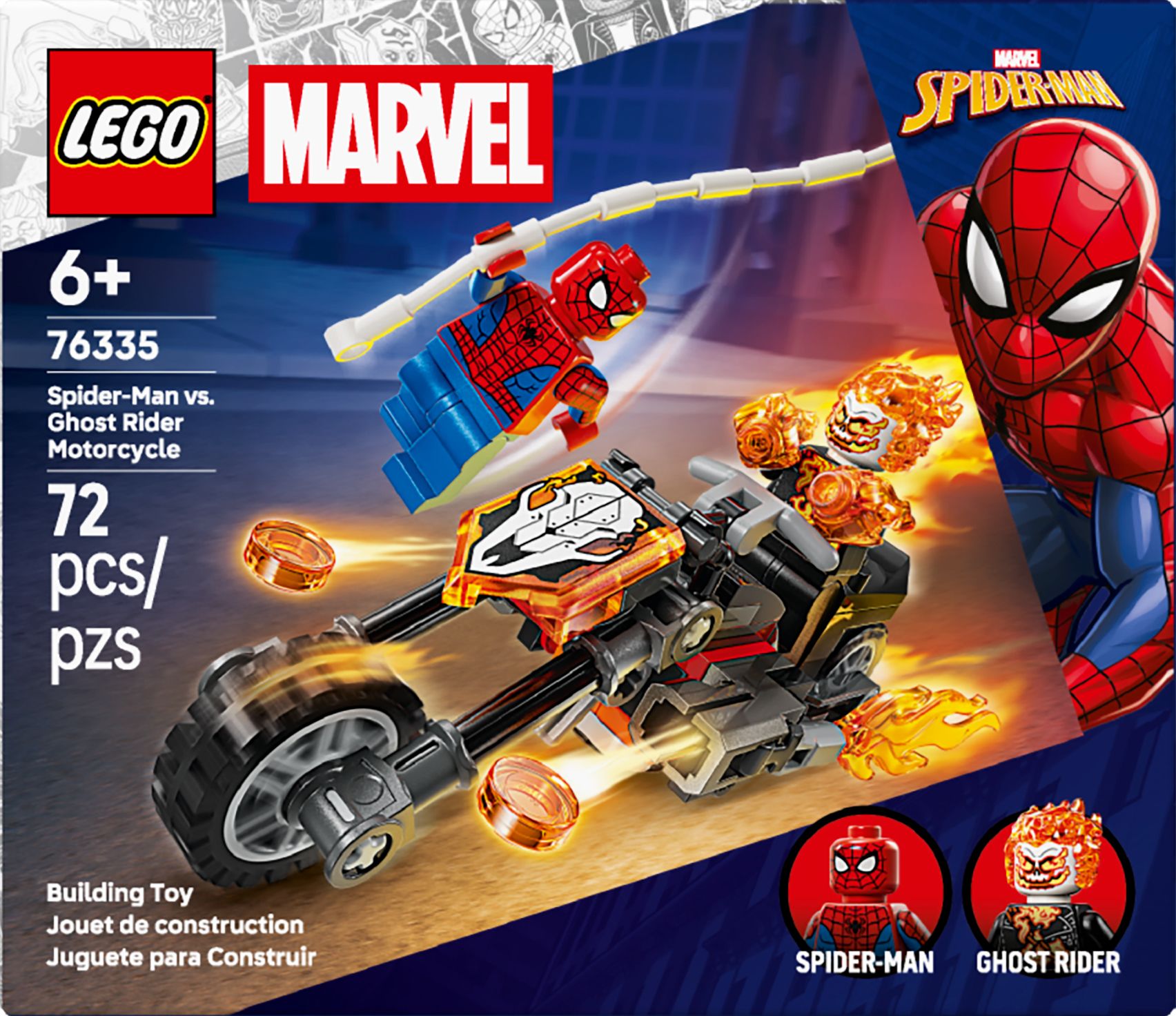 LEGO Super Heroes Marvel Spider-Man vs. Ghost Rider Motorcycle 76335