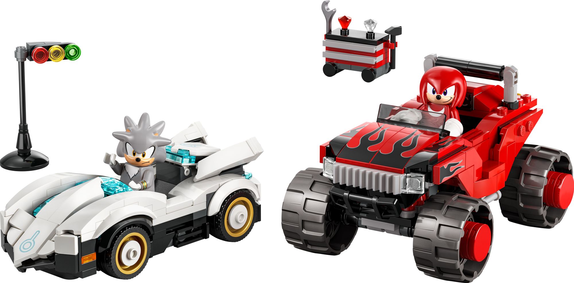 LEGO Sonic Silver's Car vs. Knuckles' Monster Truck 77118