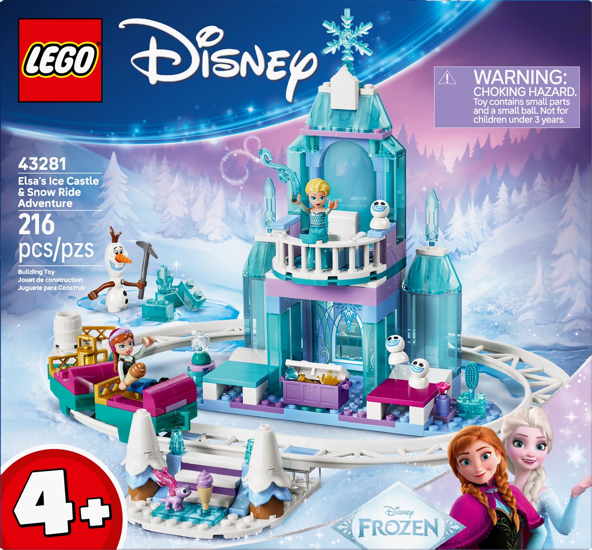 LEGO Disney Elsa's Ice Castle & Snow Ride Adventure 43281