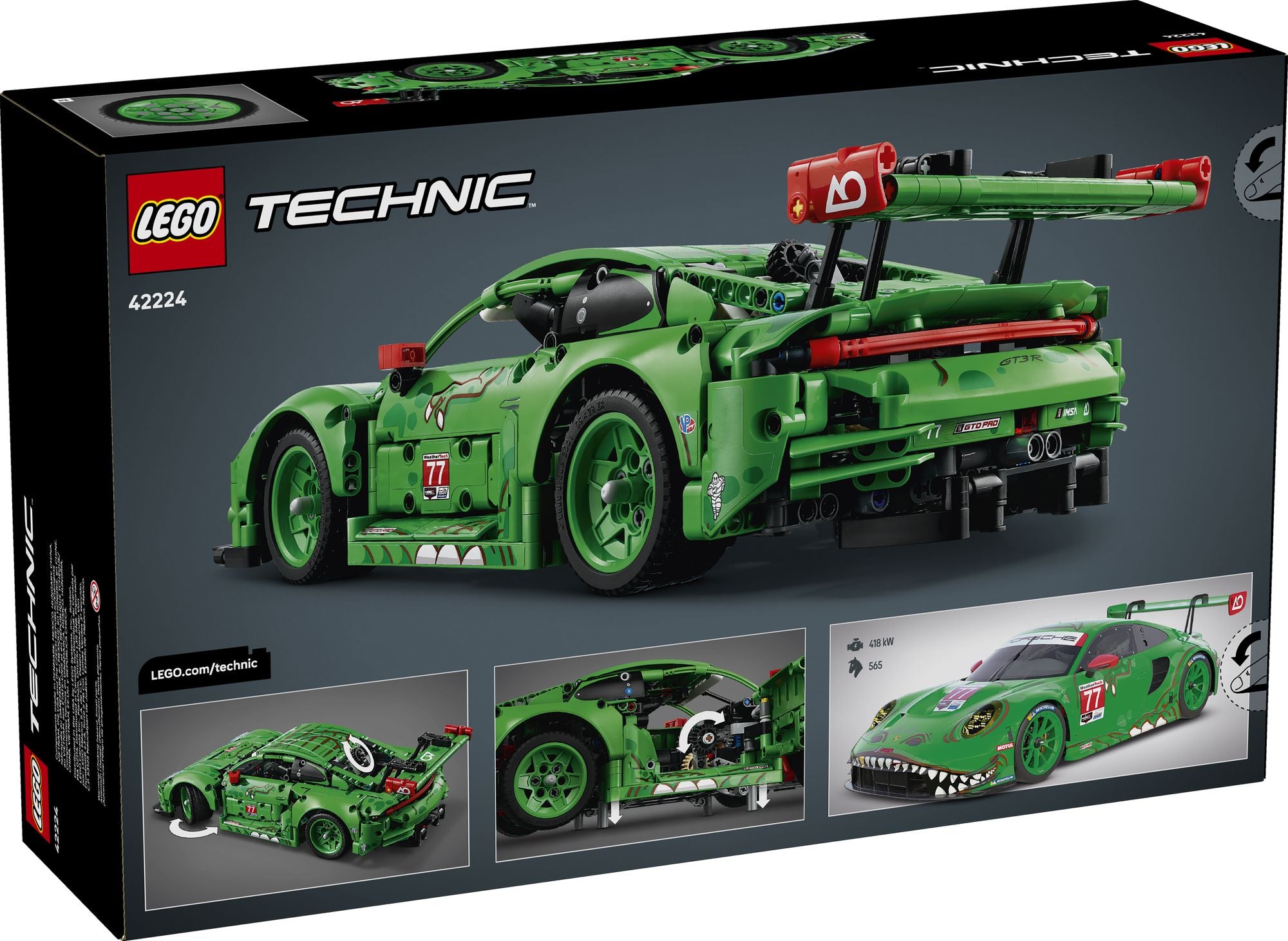 LEGO Technic Porsche 911 GT3 R REXY AO Racing Car 42224