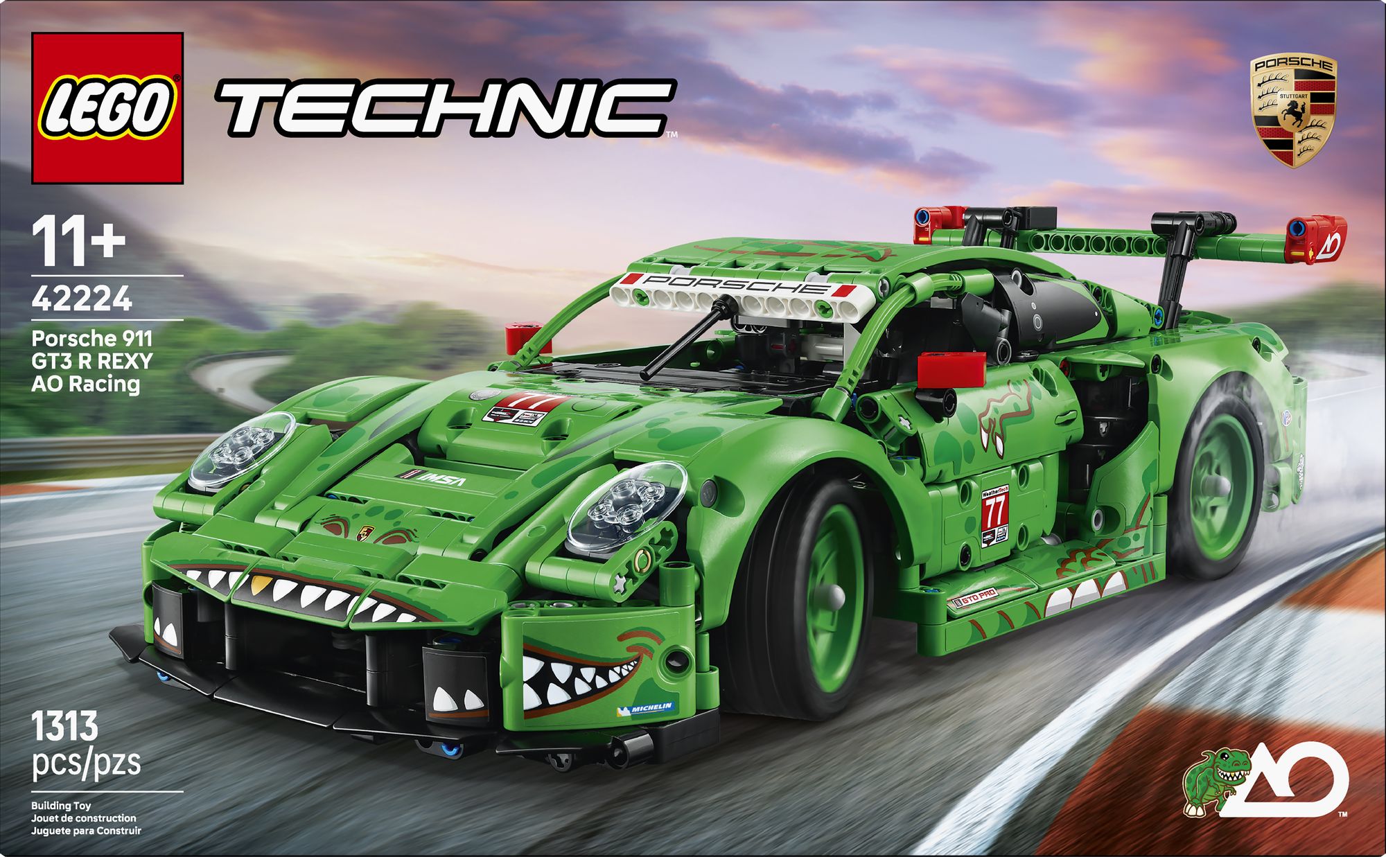 LEGO Technic Porsche 911 GT3 R REXY AO Racing Car 42224