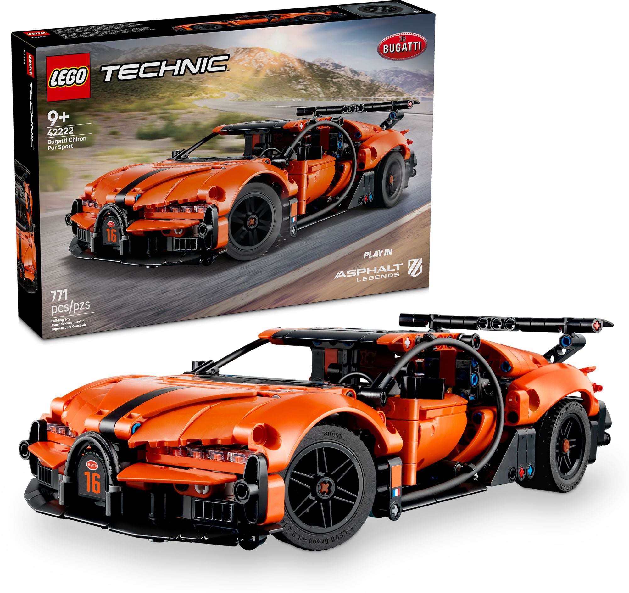 LEGO Technic Bugatti Chiron Pur Sport Hypercar 42222