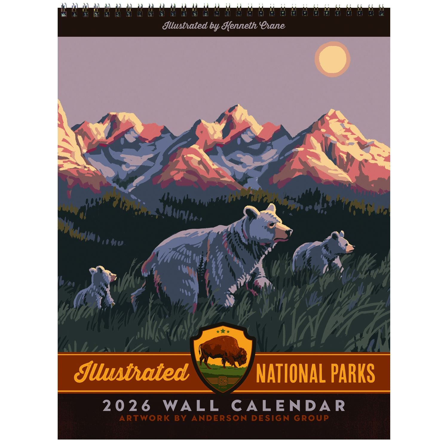 2026 Kenneth Crane National Parks Vintage Art Wall Calendar