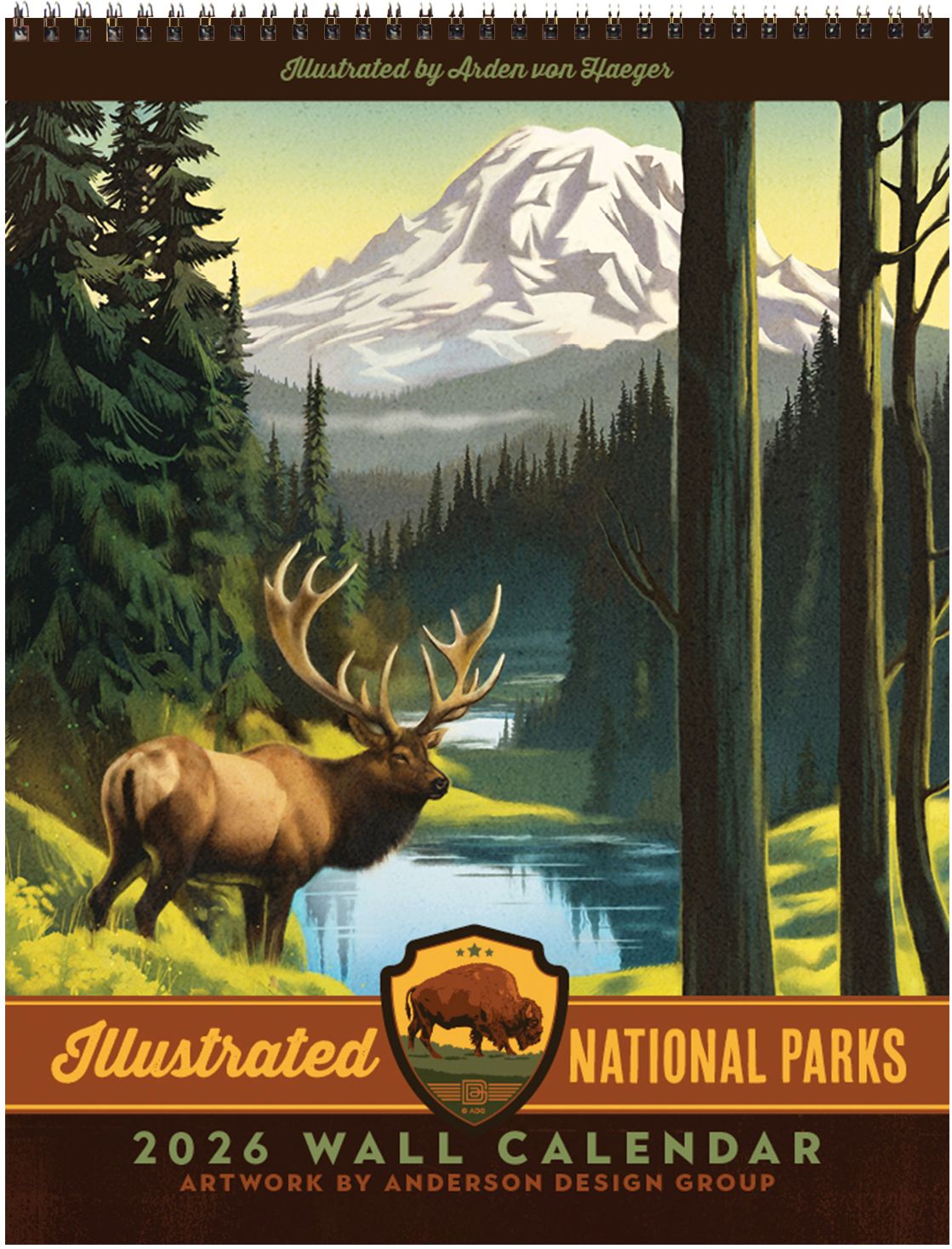 2026 Arden von Haeger National Parks Vintage Art Wall Calendar