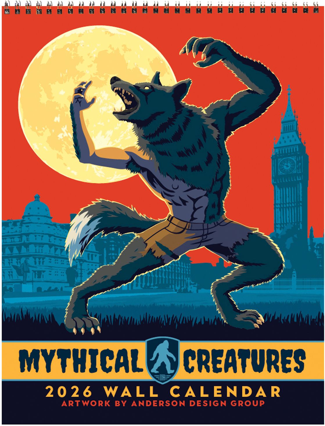 2026 Mythical Creatures Vintage Art Wall Calendar