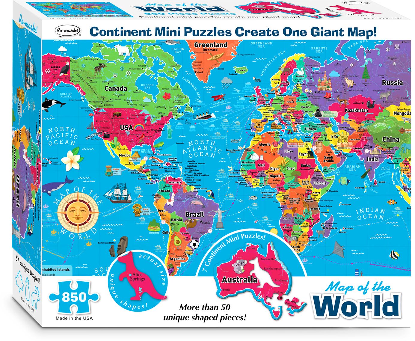 850 Piece Map of the World