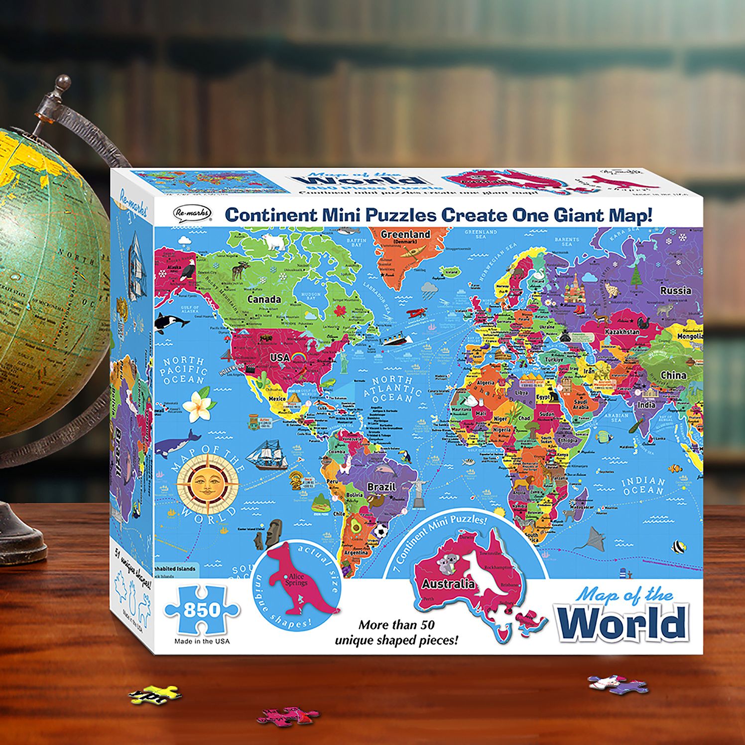 850 Piece Map of the World