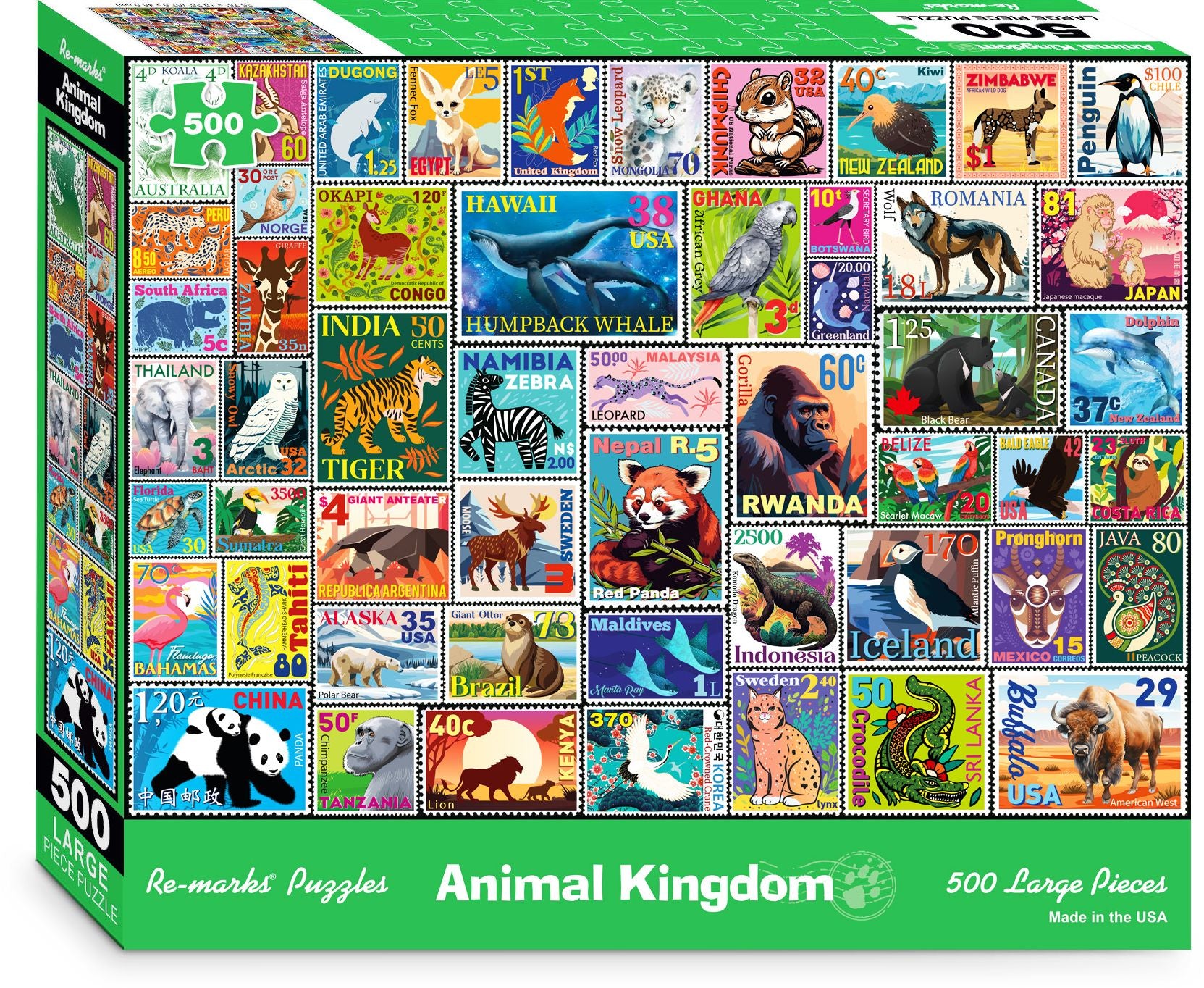 Animal Kingdom 500 Large Piece Jigsaw Puzzle
