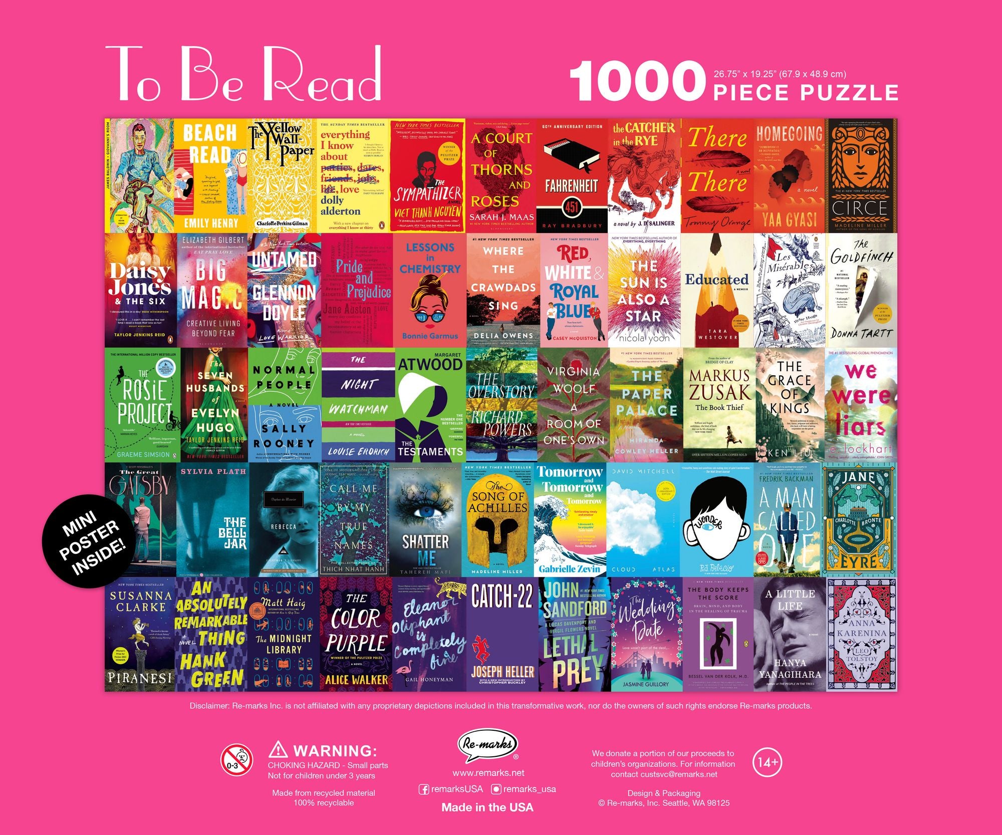 To Be Read 1000-Piece Jigsaw Puzzle