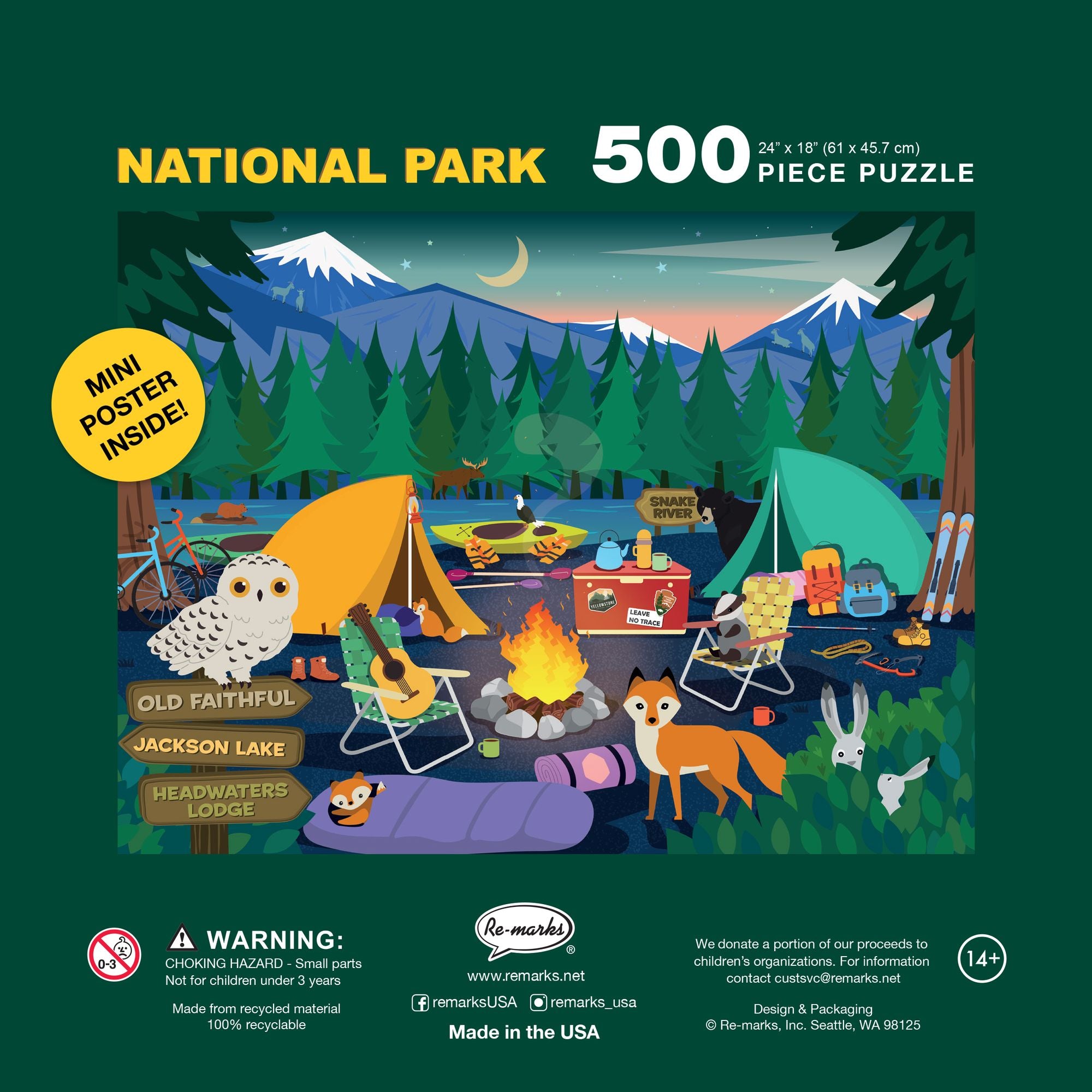 Yellowstone 500-Piece Jigsaw Puzzle