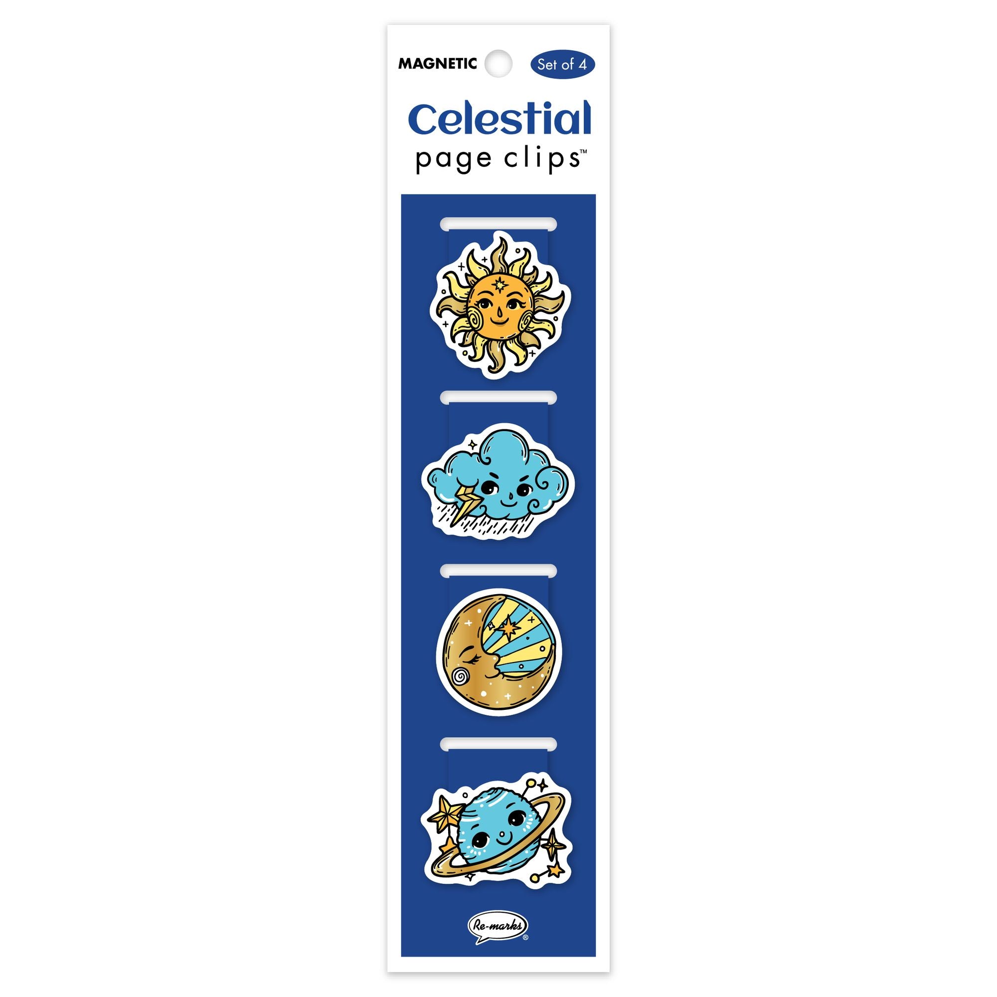 Celestial Page Clip Bookmarks Set of 4