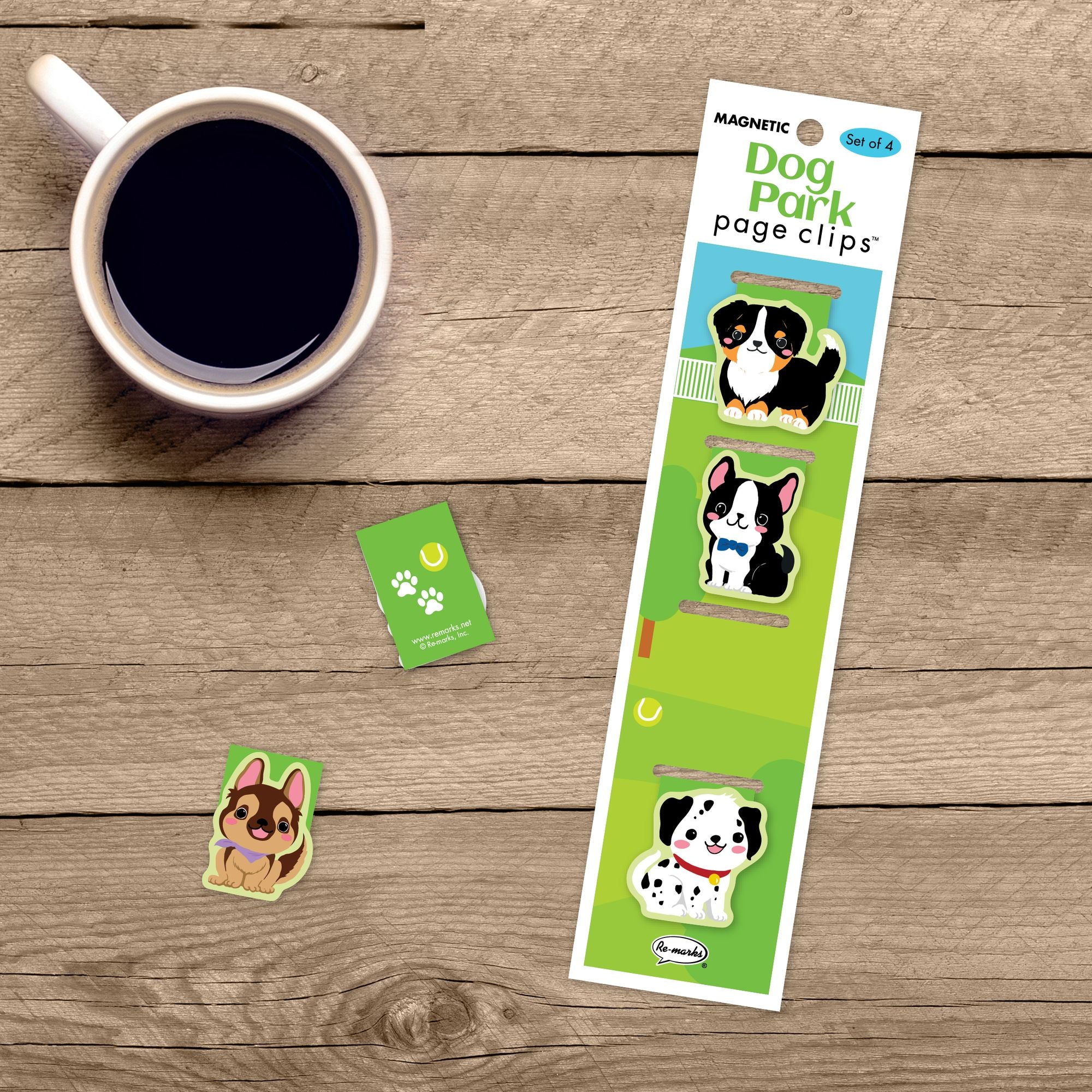 Dog Park Page Clip Bookmarks Set of 4