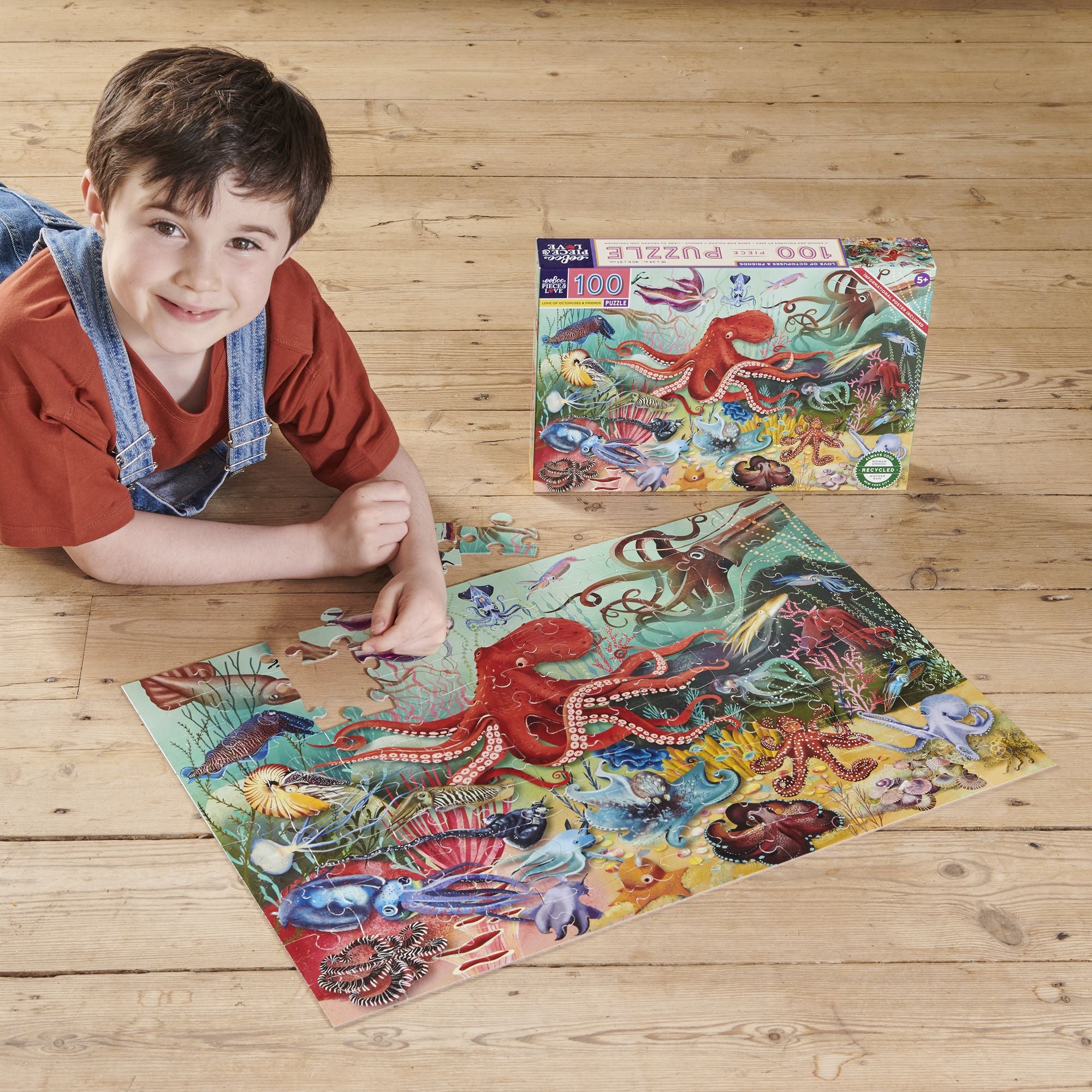 Love of Octopuses & Friends 100 Piece Puzzle