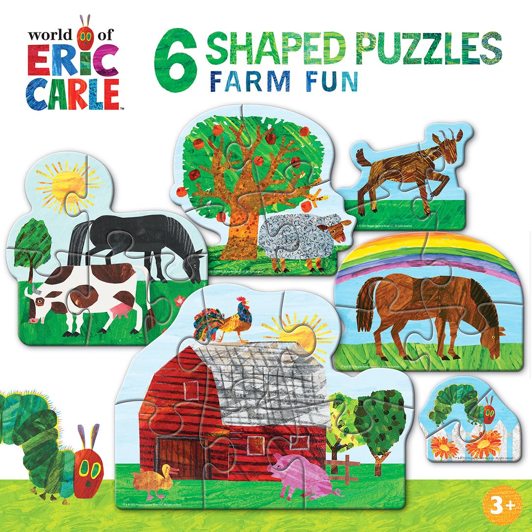 Eric Carle Farm Fun 6-Pack Mini Shaped Puzzles