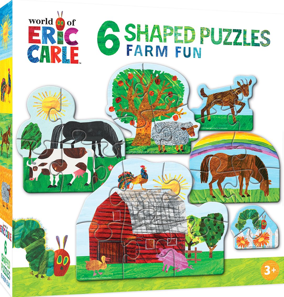 Eric Carle Farm Fun 6-Pack Mini Shaped Puzzles