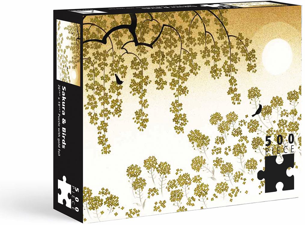 Sakura and Canola Gold Foil 500 Piece Puzzle
