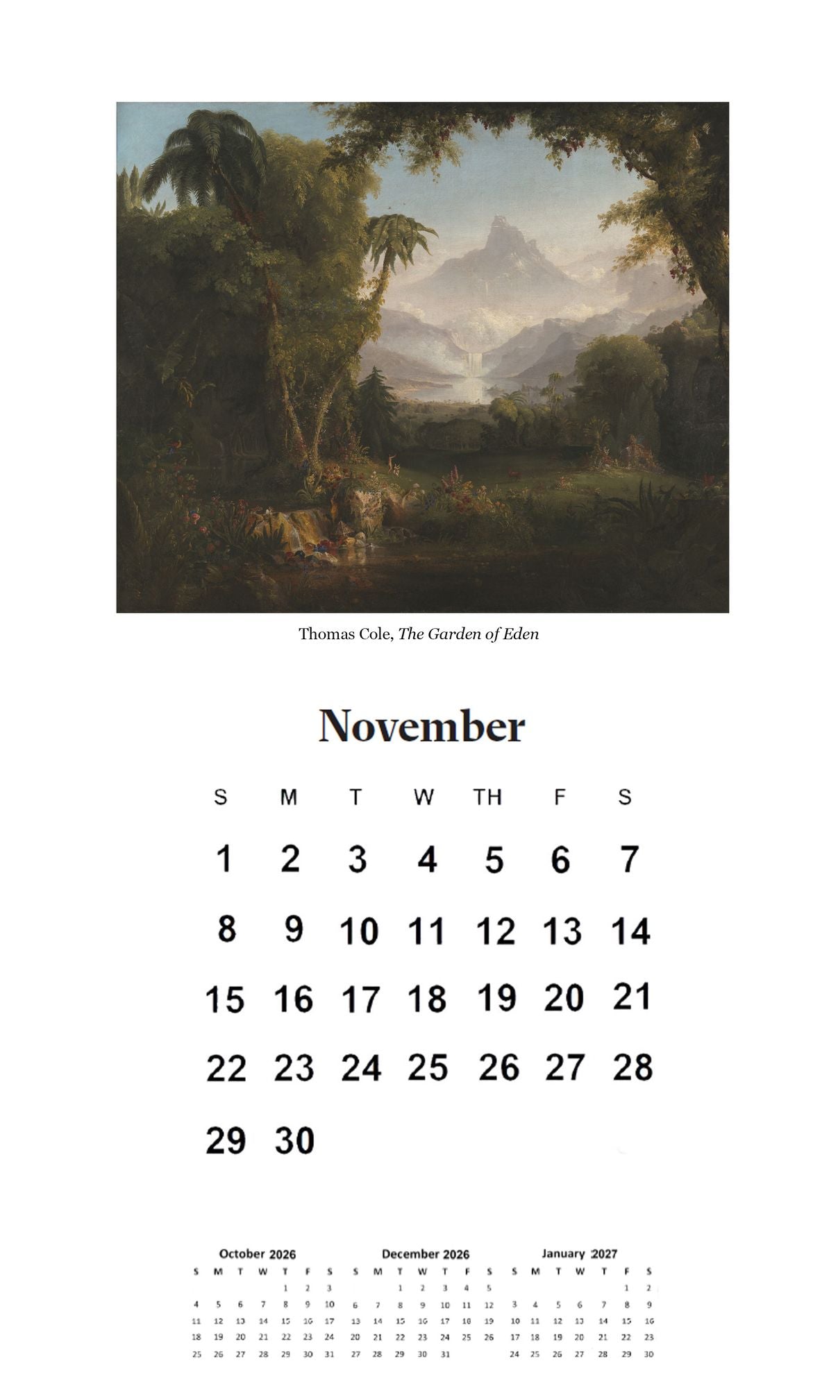 2026 Gardens Desk Calendar