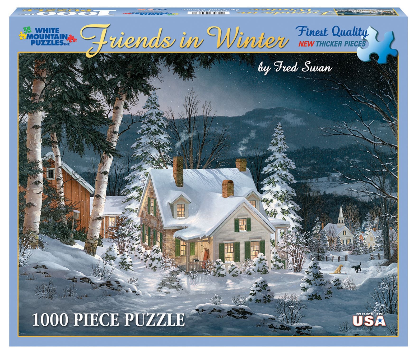 White Mountain Puzzles Friends in Winter - 1000 Piece Puzzle