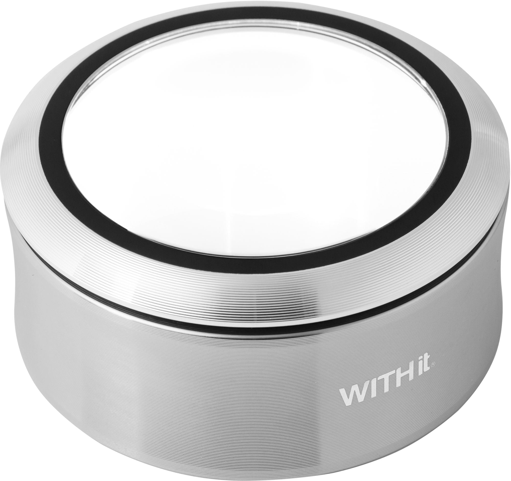 WITHit Rechargeable Lighted Dome Magnifier - Silver