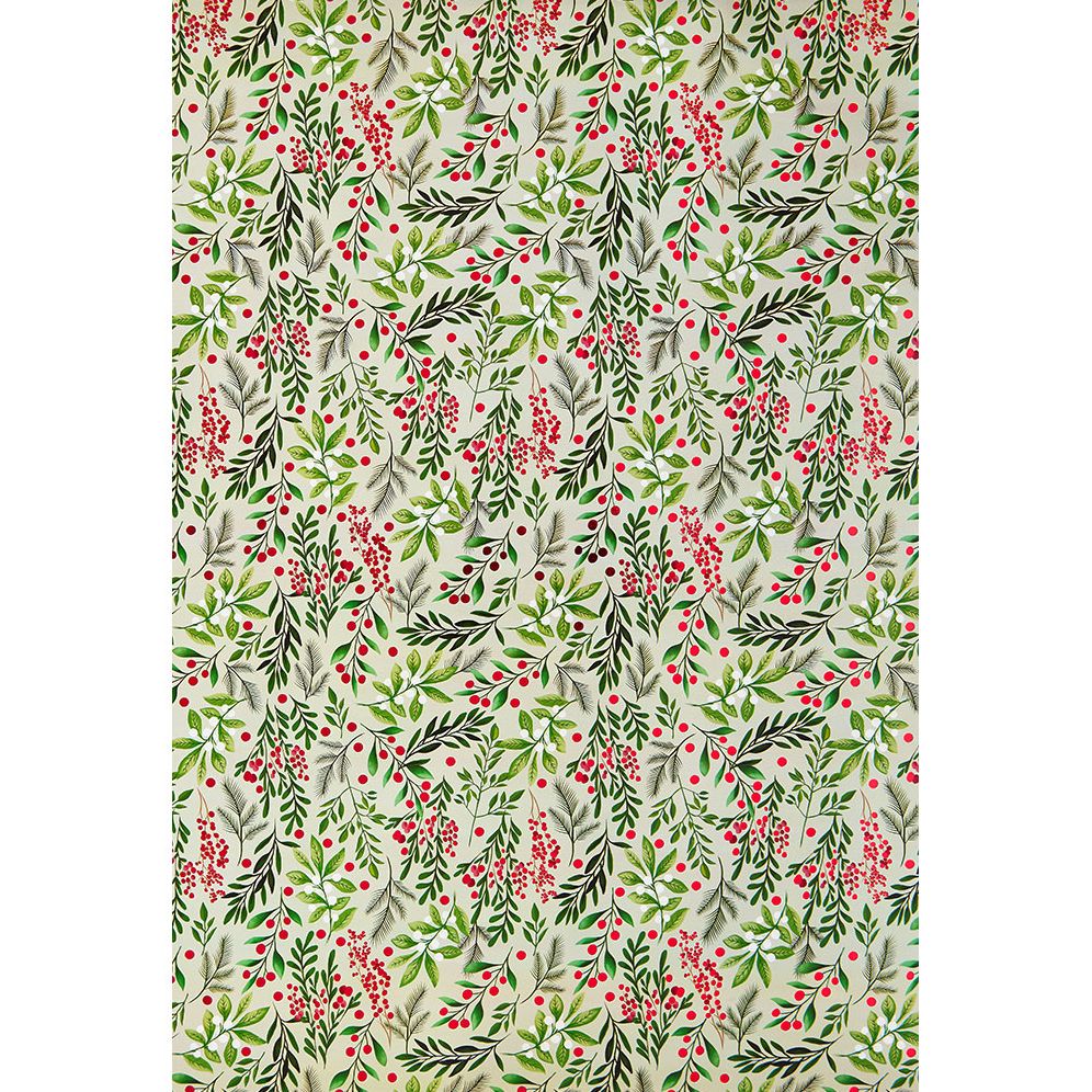 Botanical Holly Continuous Roll Wrap