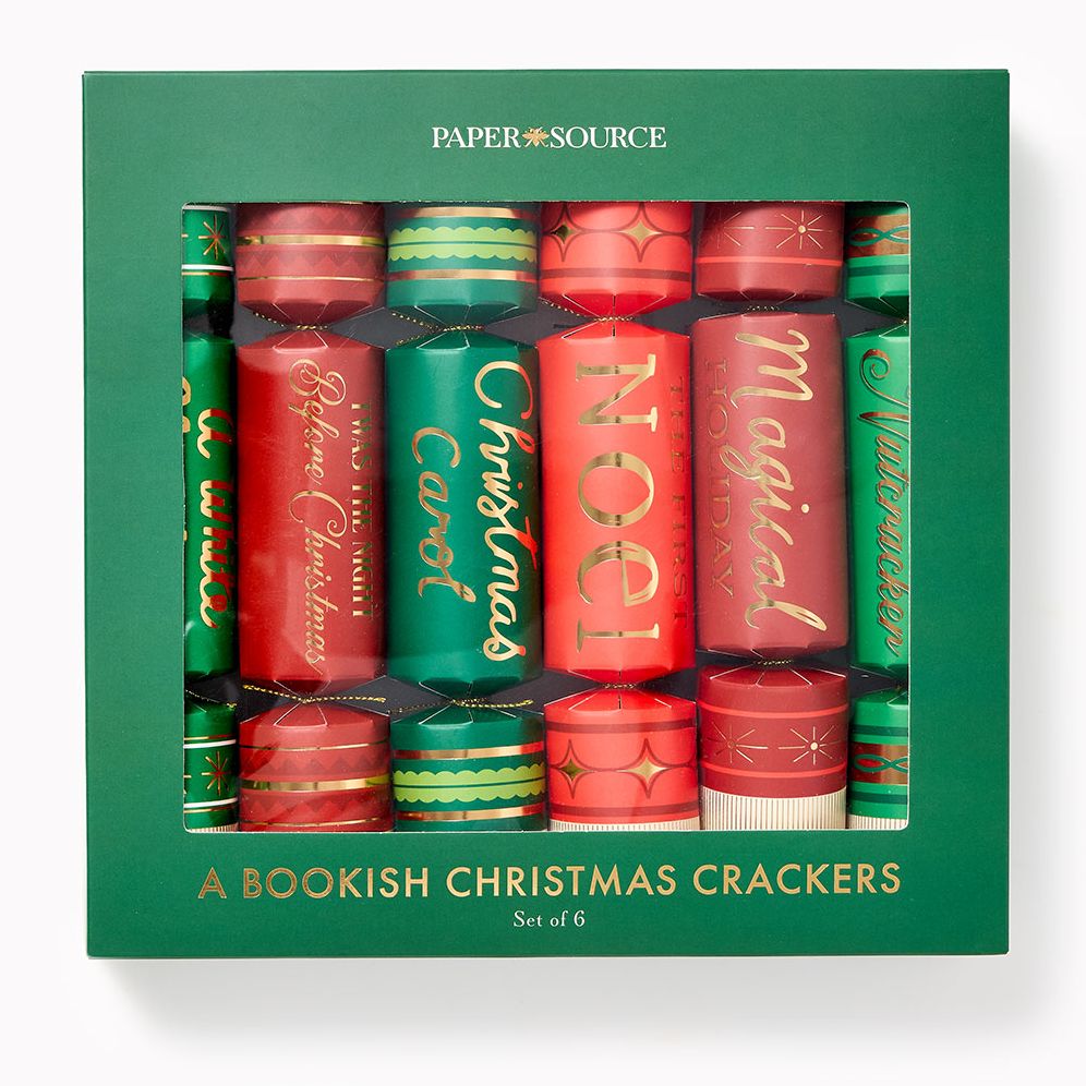 A Bookish Christmas Party Crackers Set of 6