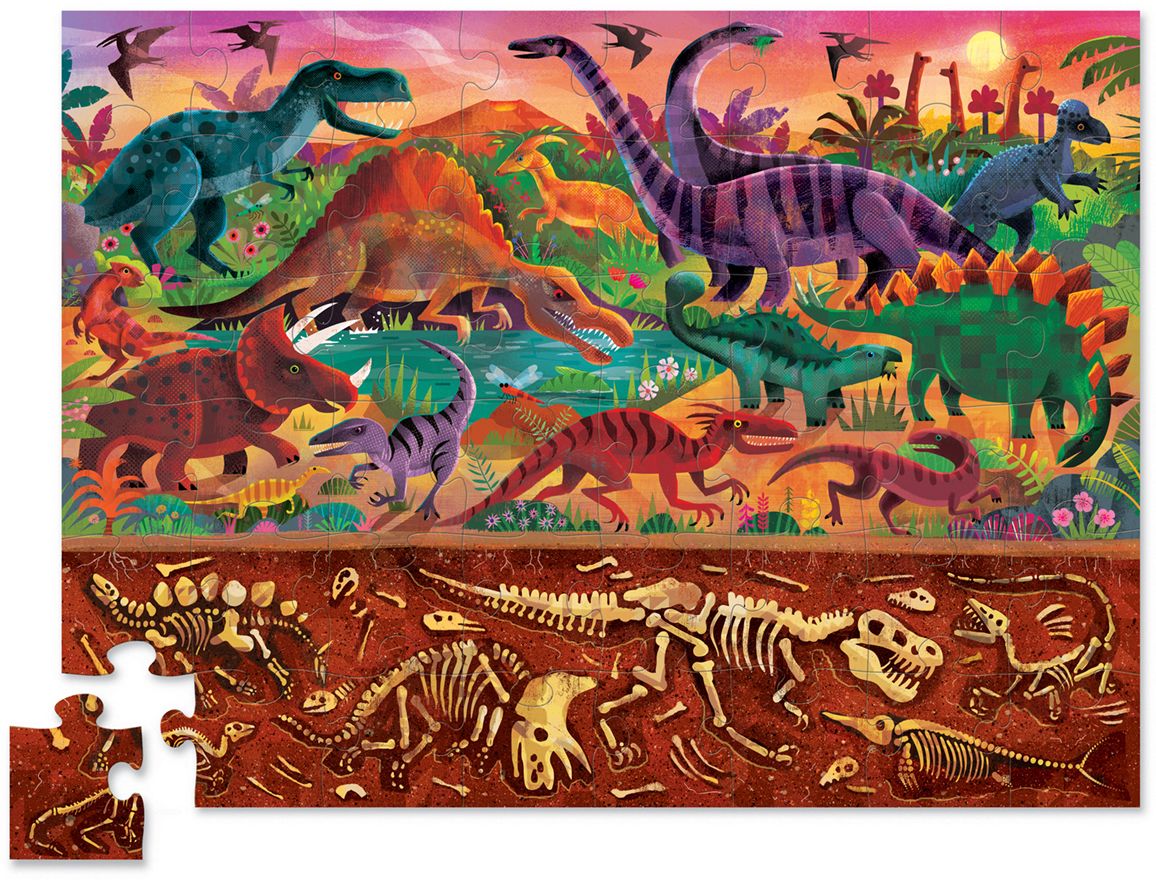 Above and Below - Dinosaur World 48 Piece Jigsaw Puzzle