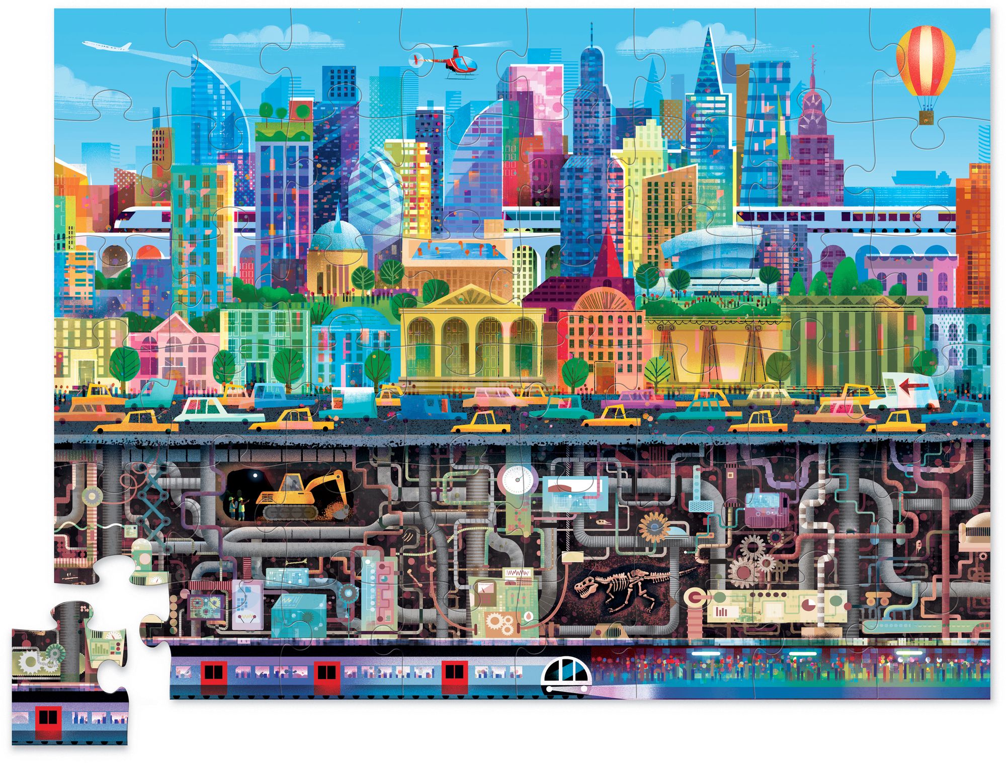Above and Below - Big City 48 Piece Puzzle
