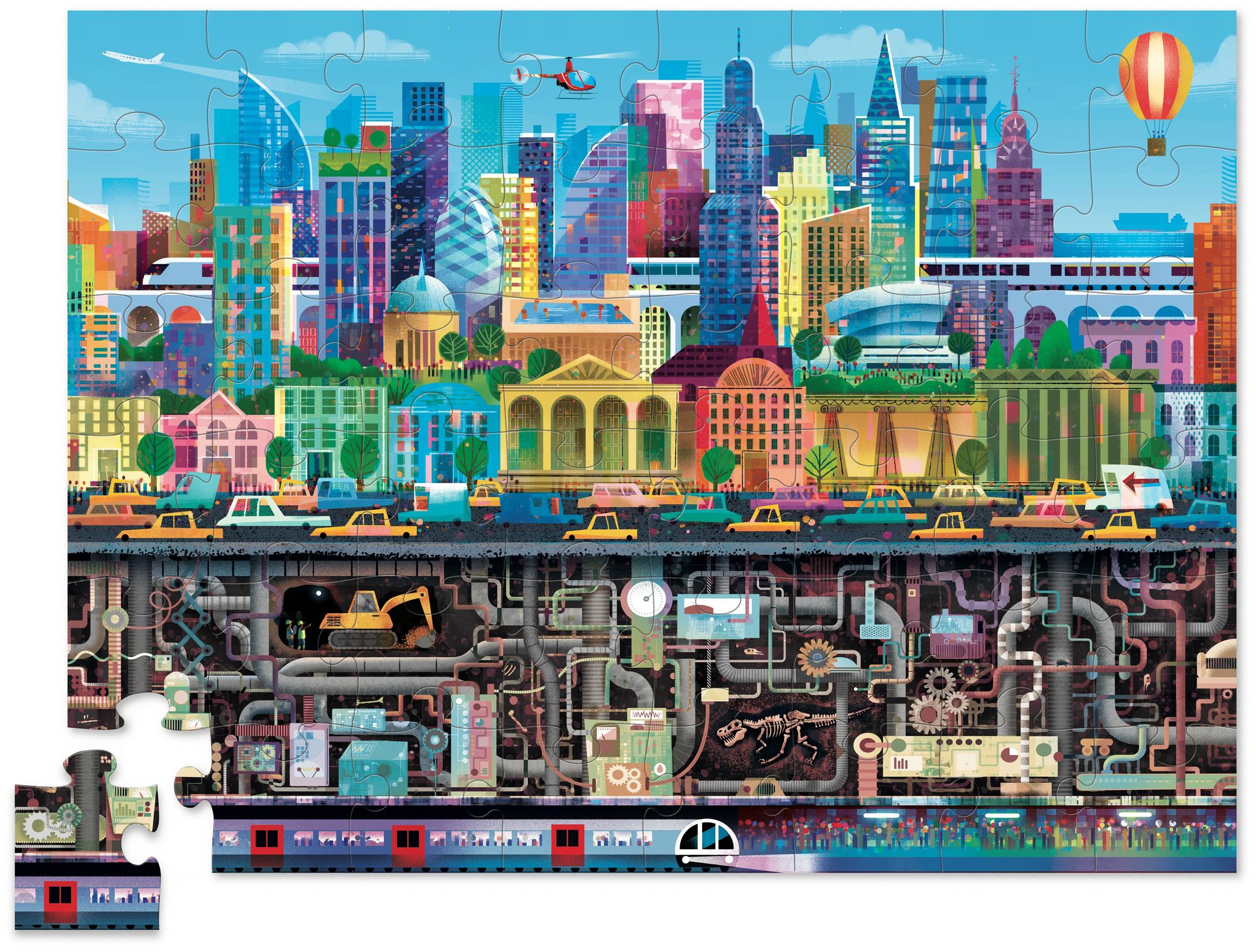 Above and Below - Big City 48 Piece Puzzle