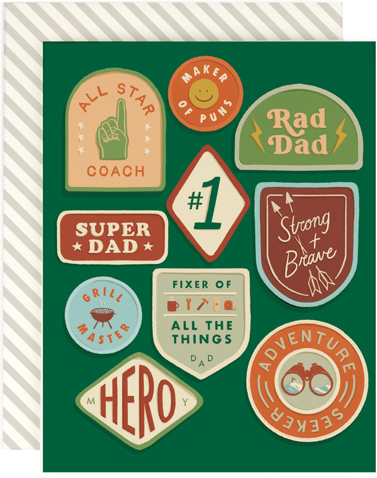 Dad Merit Badges Father's Day Card