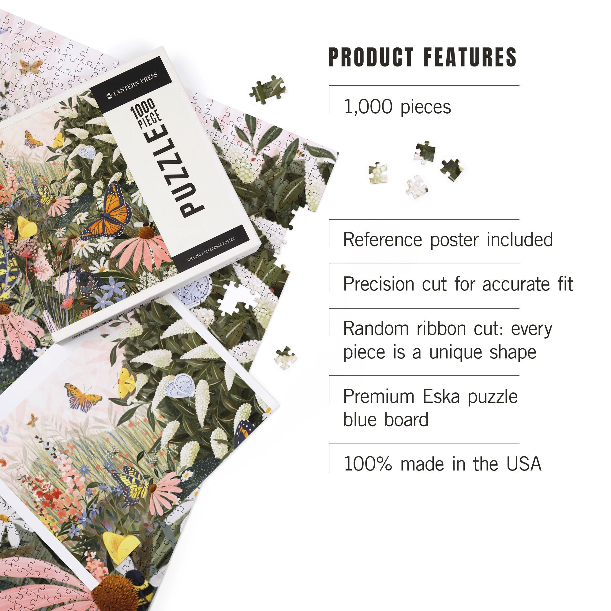 Butterfly Garden 1000 Piece Puzzle