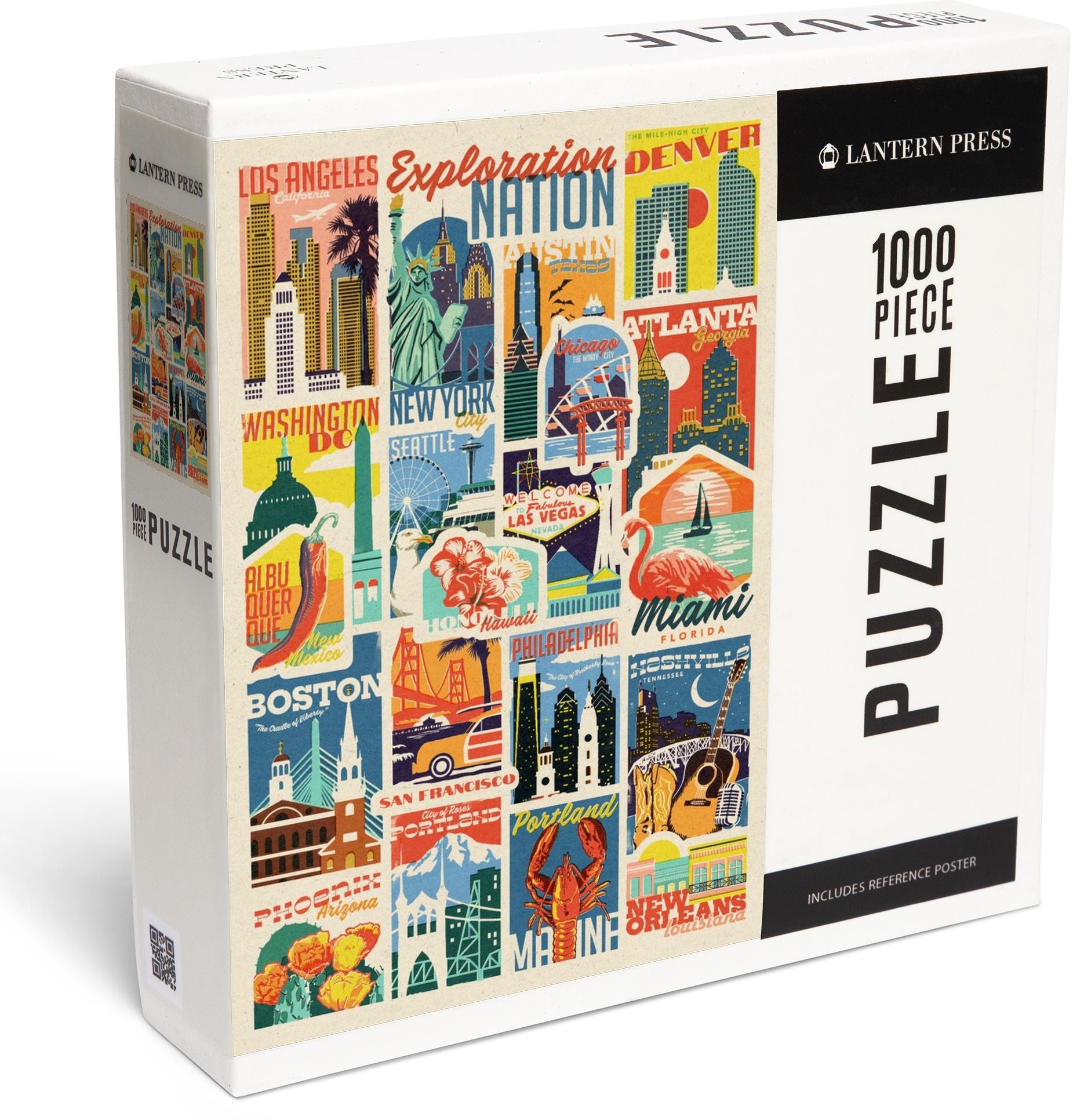 Woodblock Cities 500 Piece Puzzle