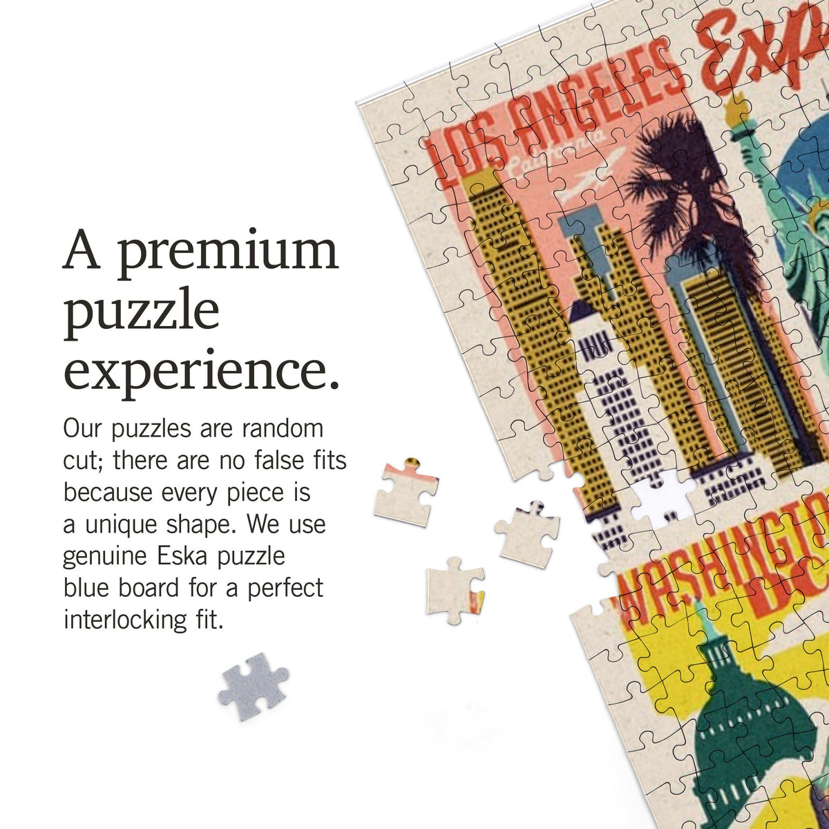 Woodblock Cities 500 Piece Puzzle