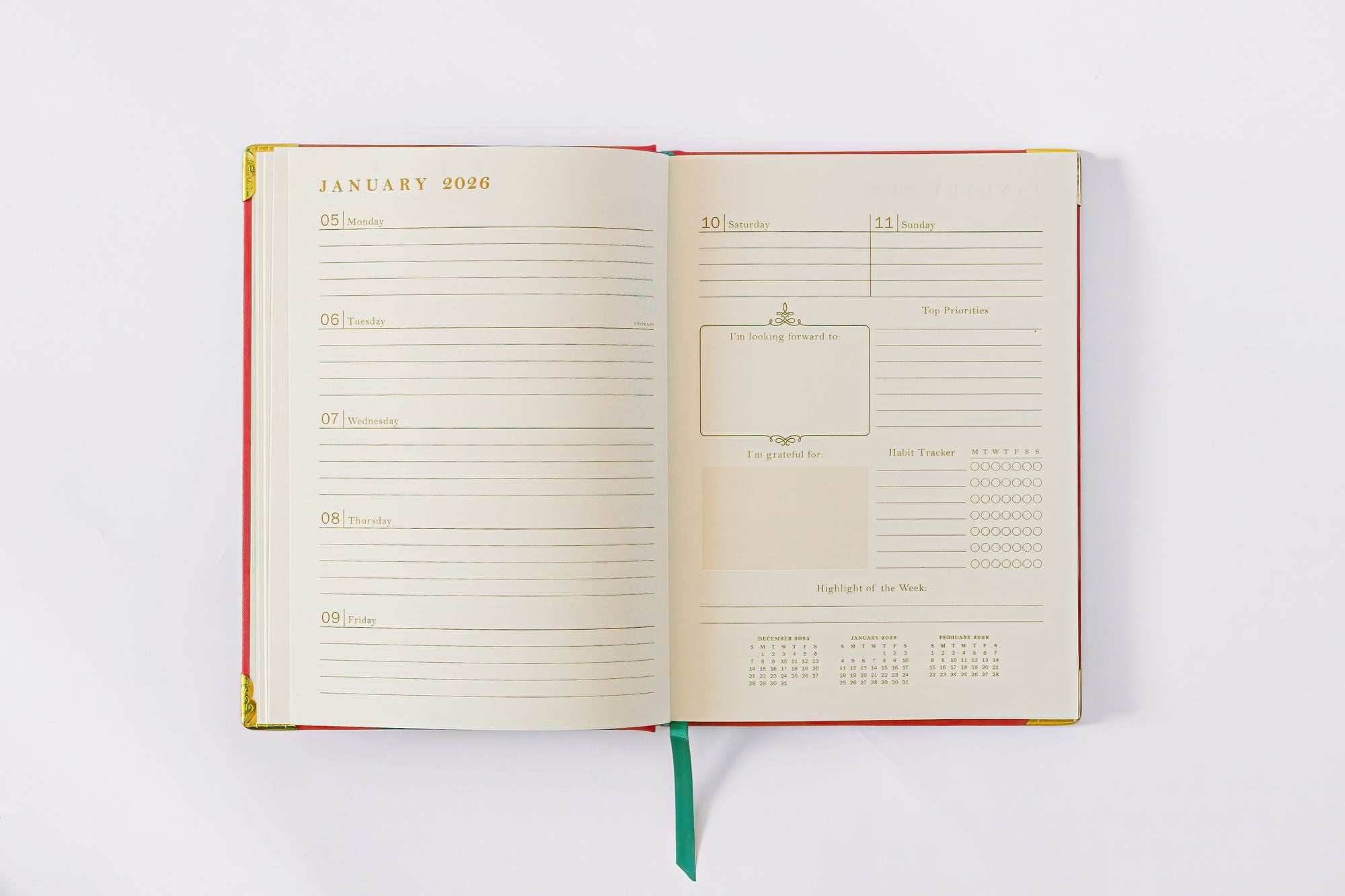 2026 Tulip Floral 12-Month Medium Bound Planner