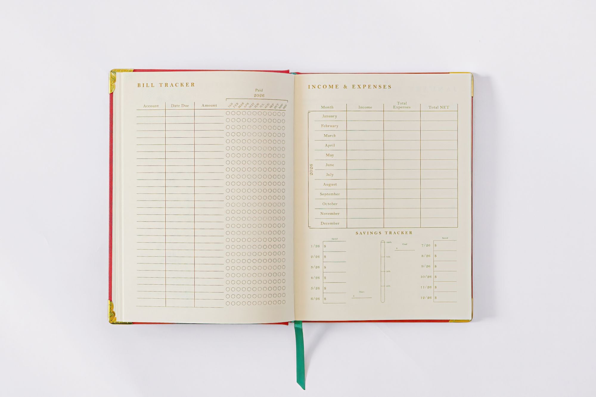 2026 Tulip Floral 12-Month Medium Bound Planner