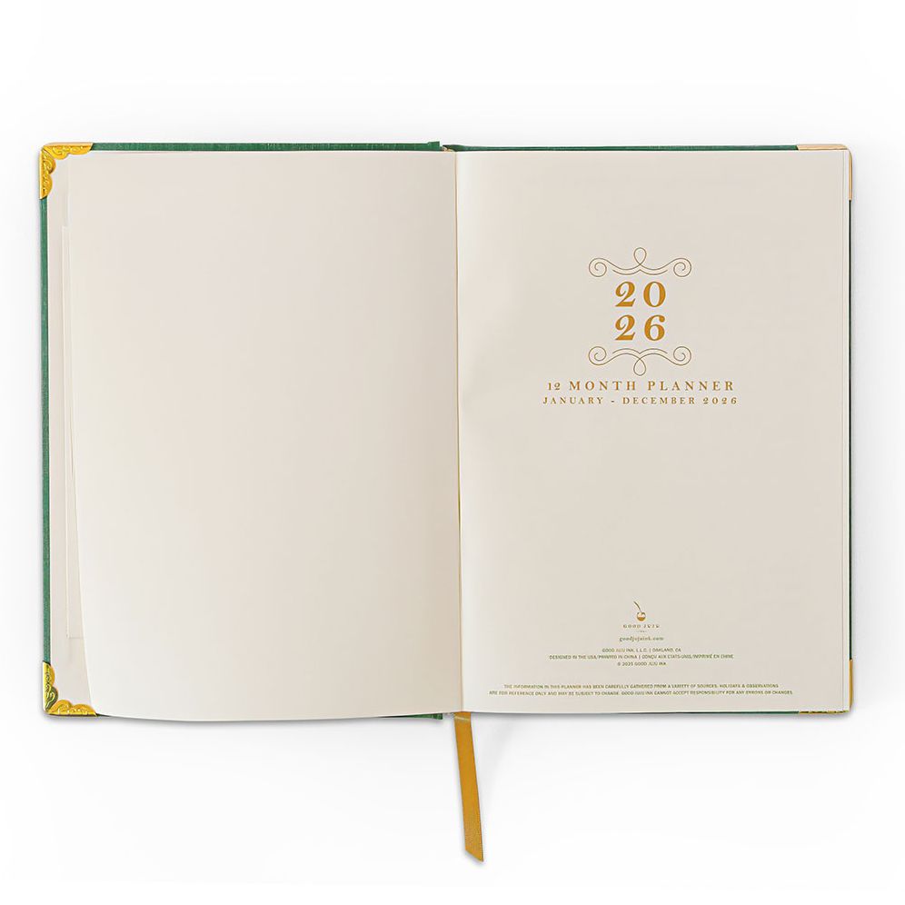 2026 Foil Bow 12-Month Medium Bound Planner