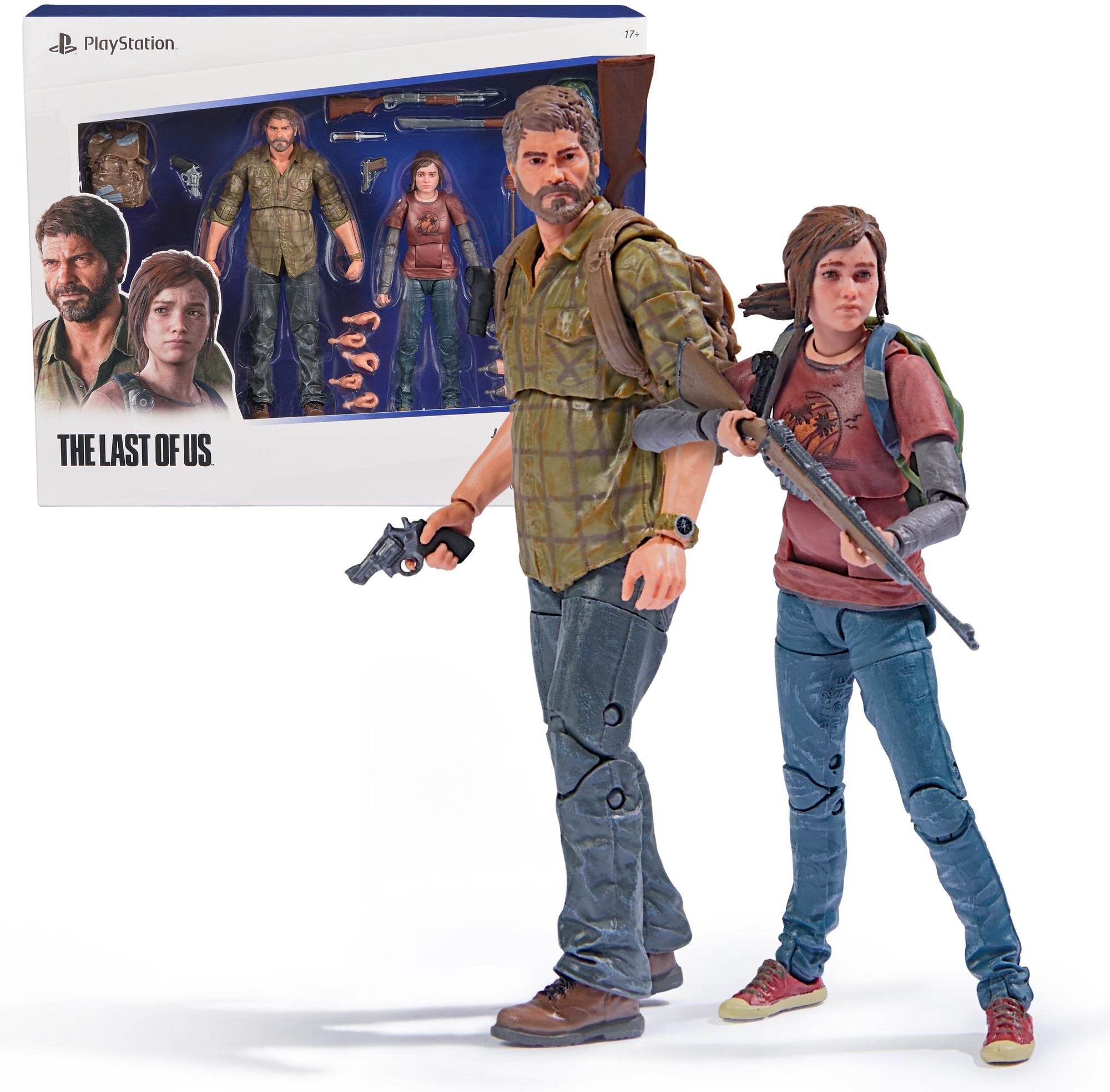 PlayStation The Last of Us 2-Pack, 6" Joel & Ellie Action Figures