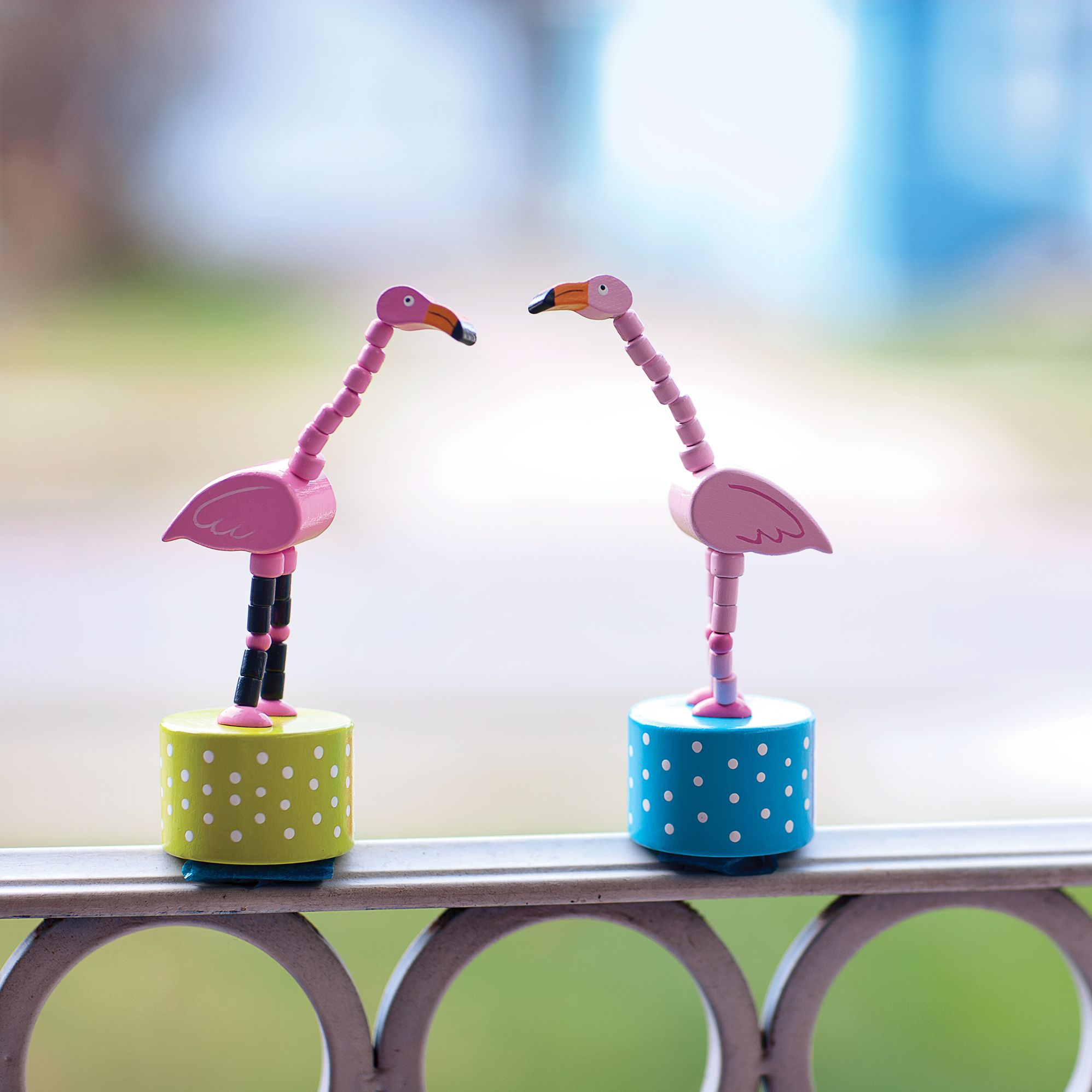 Flamingo Push Puppet